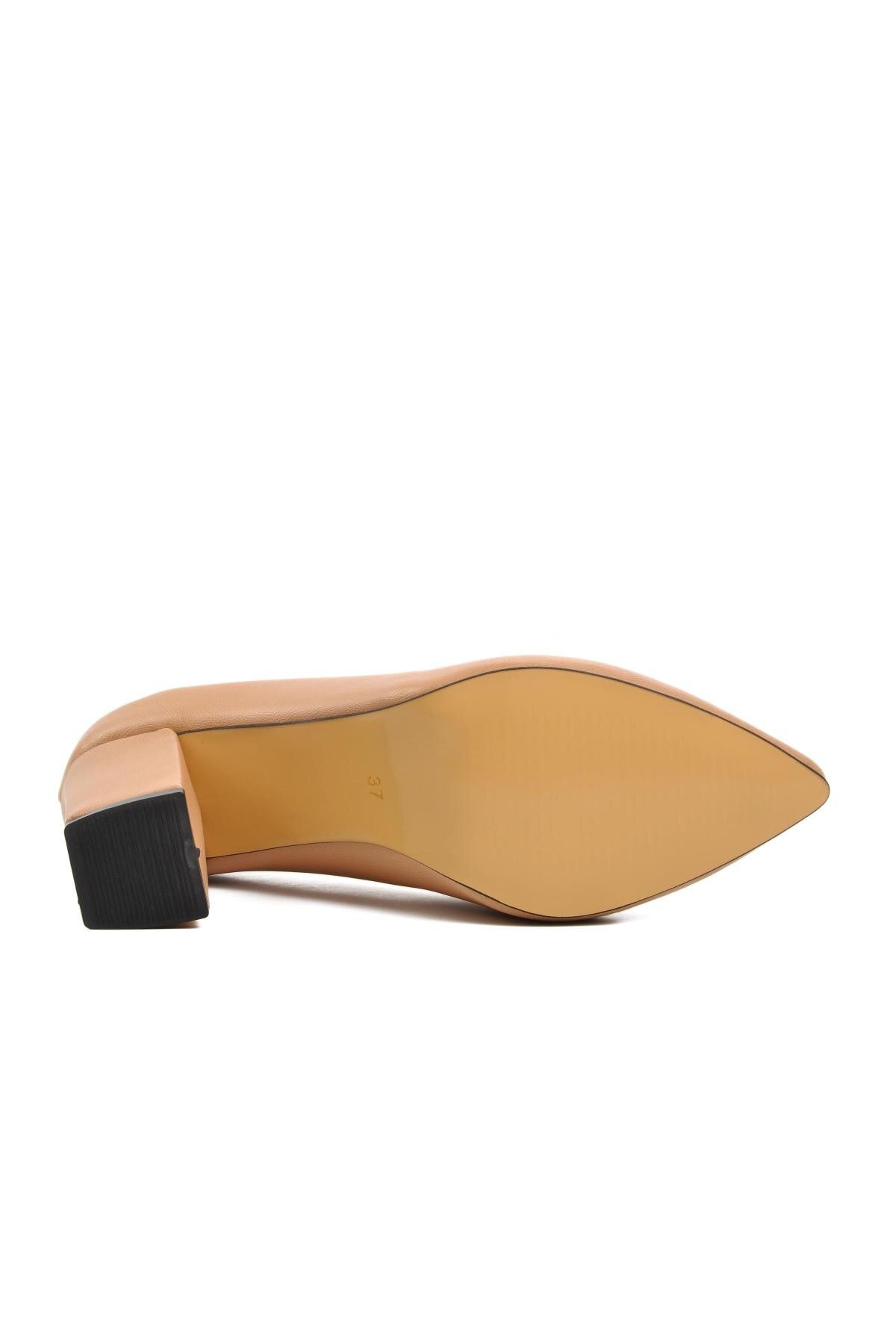 Ayakmod Bej Kadın Topuklu Ayakkabı