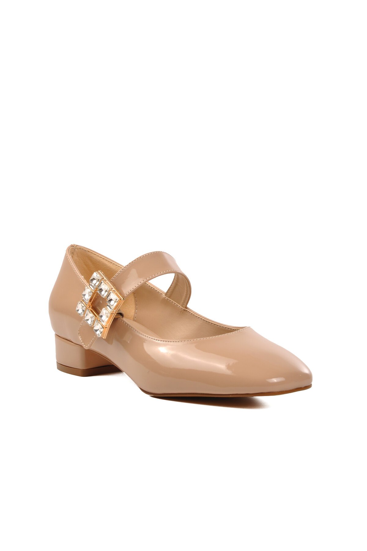 Ayakmod Bej Rugan Kadın Topuklu Ayakkabı