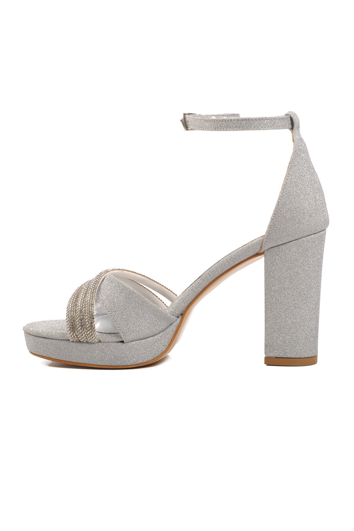 Ayakmod Gümüş Kadın Abiye Ayakkabı