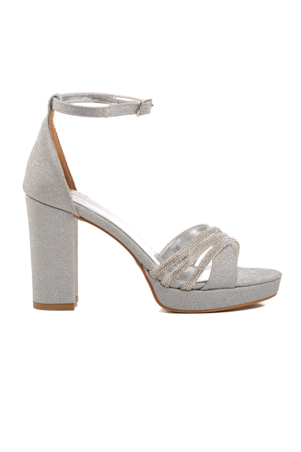 Ayakmod Gümüş Kadın Abiye Ayakkabı