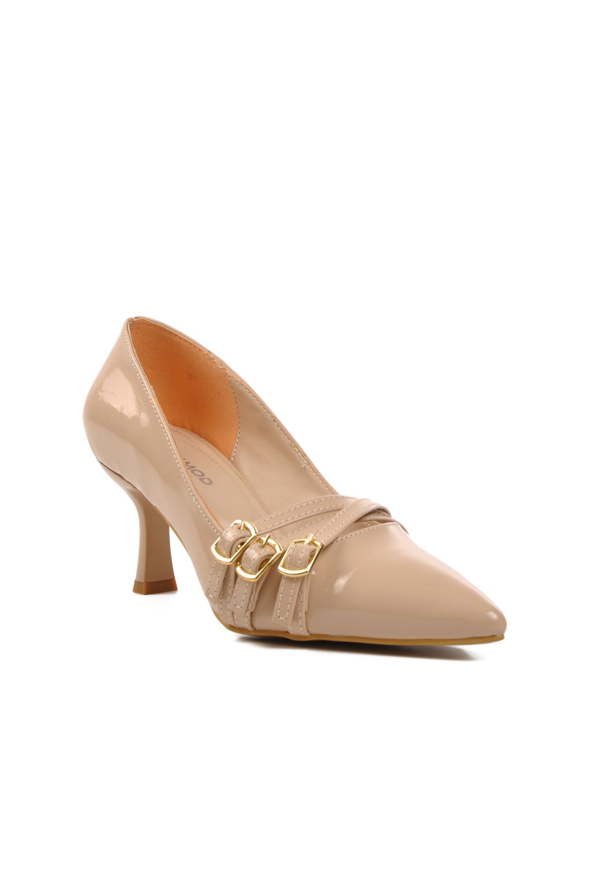 Ayakmod Nude Rugan Kadın Topuklu Ayakkabı