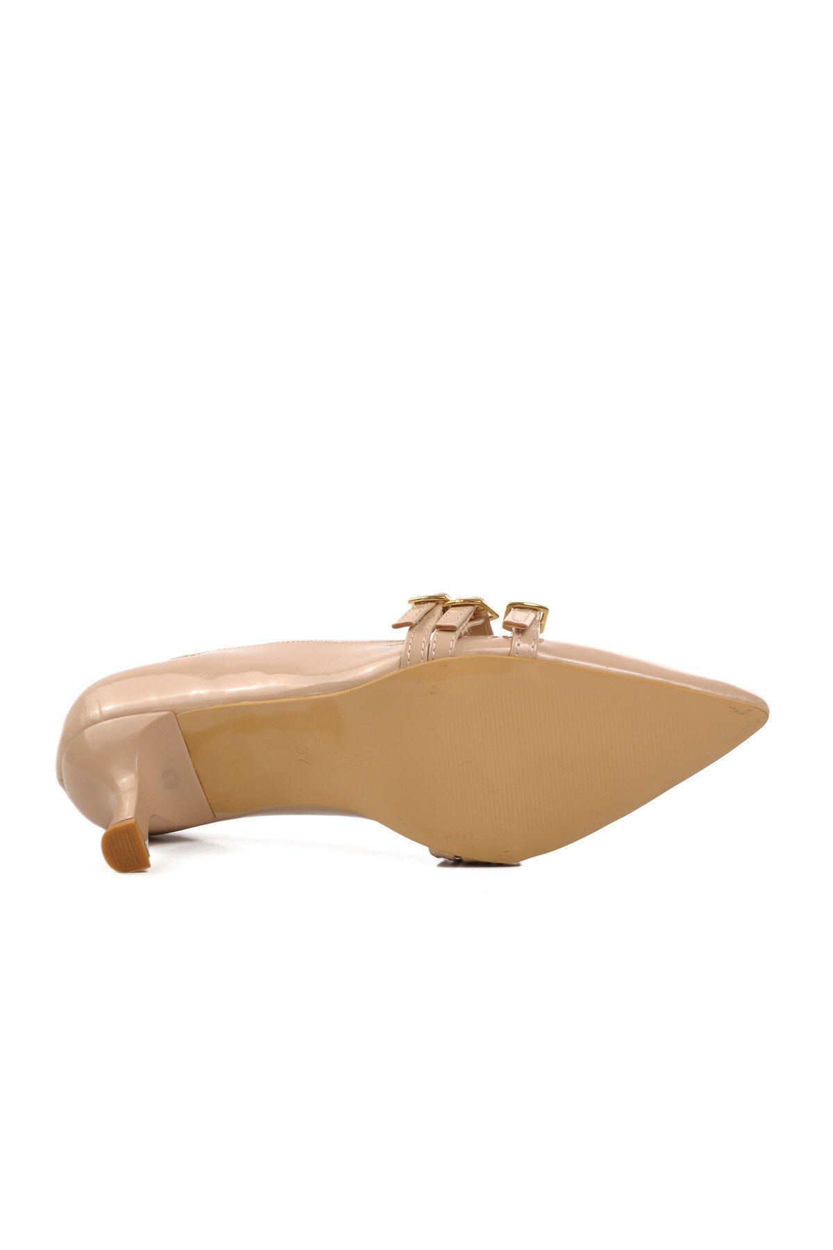 Ayakmod Nude Rugan Kadın Topuklu Ayakkabı