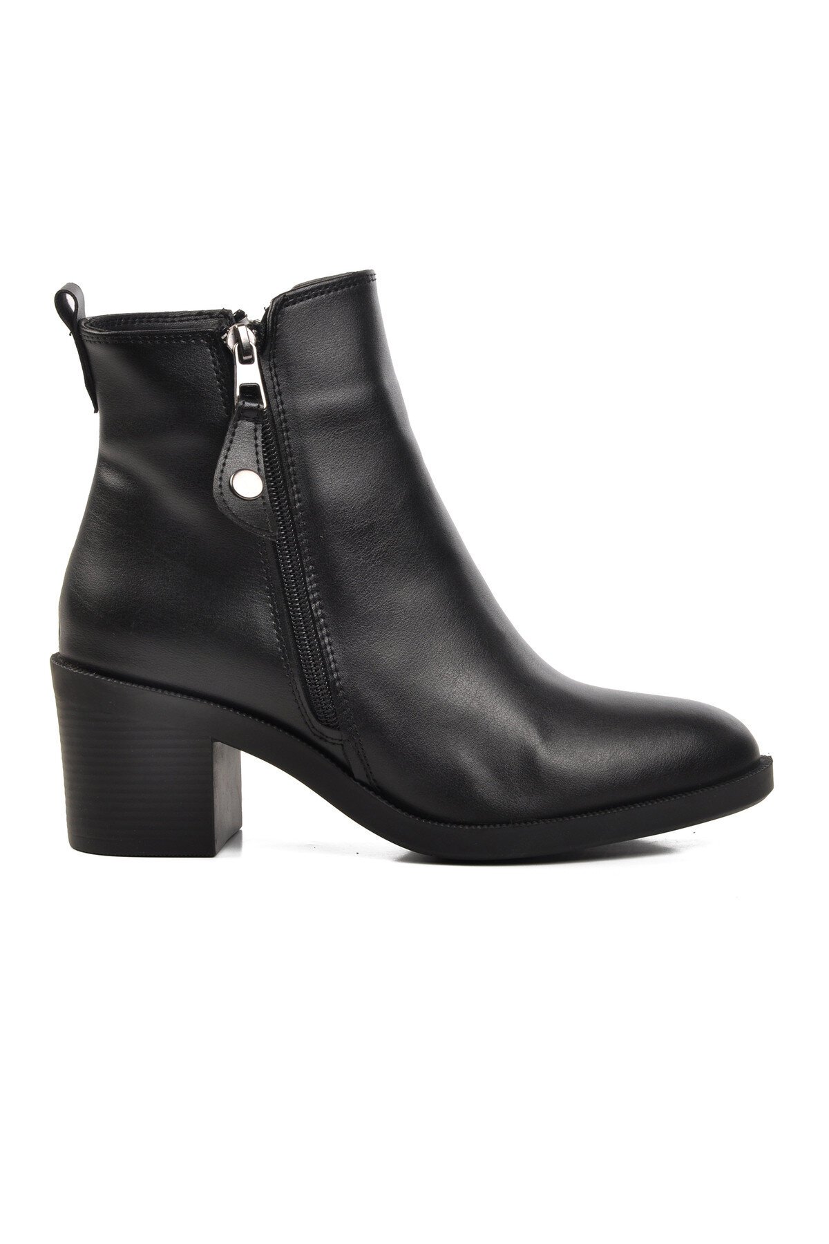 Ayakmod Siyah Cilt Kadın Bot