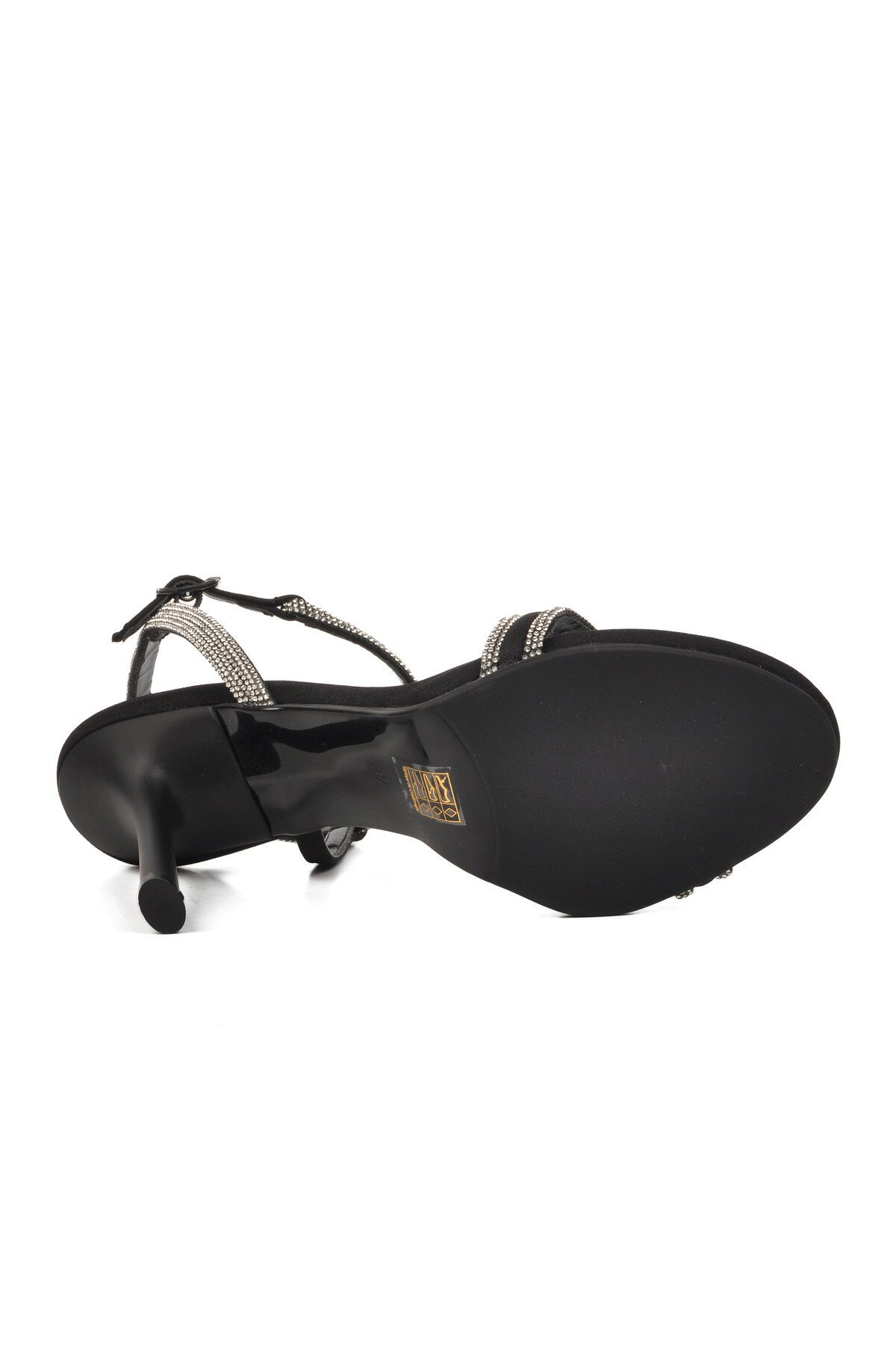 Siyah İnce Topuklu Kadın Abiye Ayakkabı