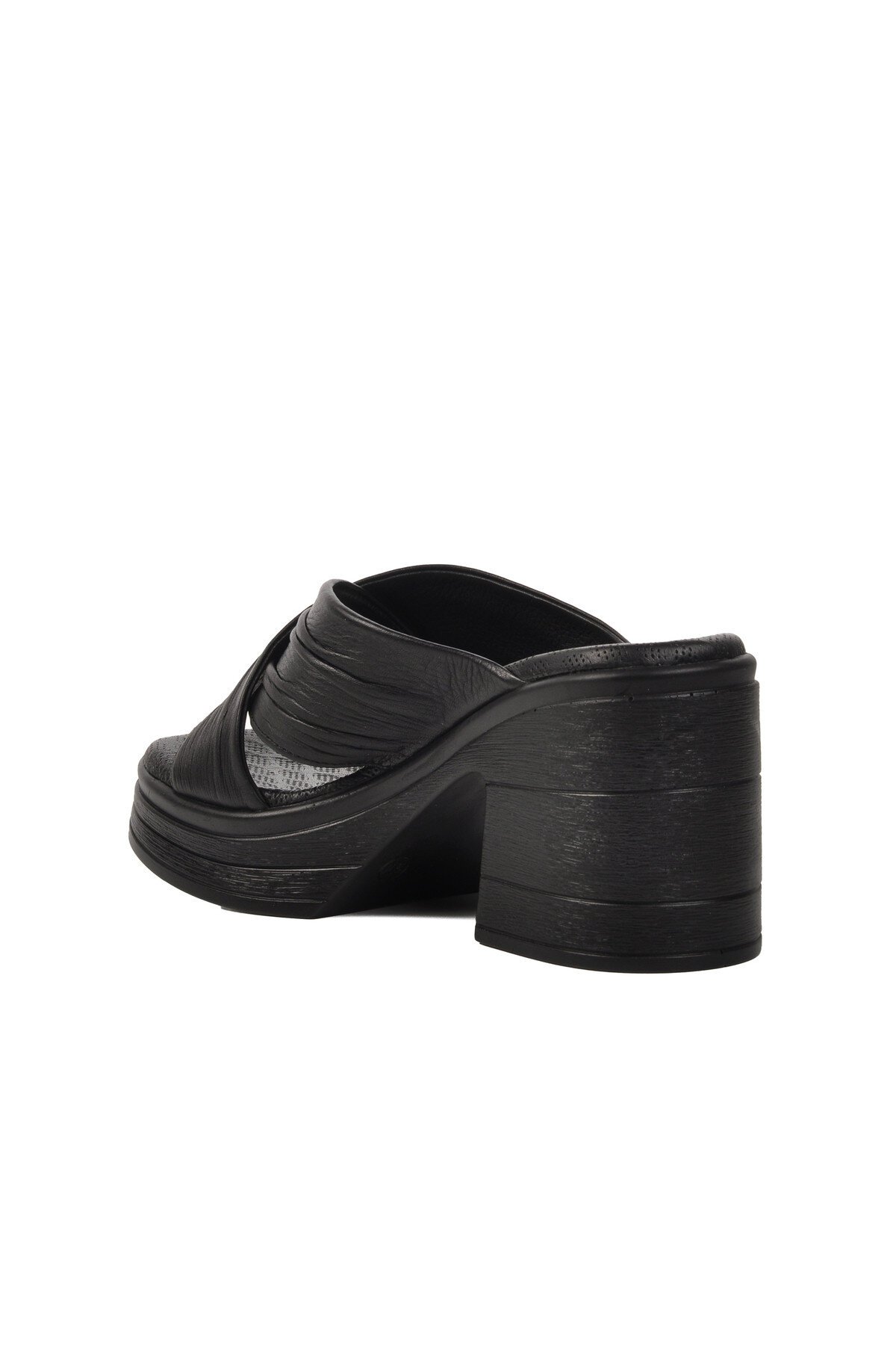 Ayakmod Siyah Kadın Topuklu Terlik