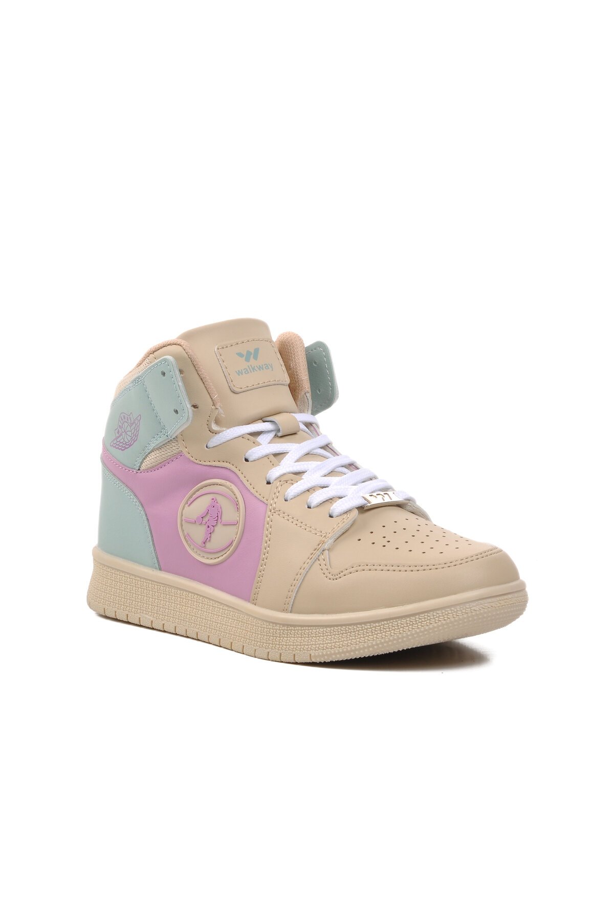 Walkway Bej-Lila-Yeşil Unisex Hi Sneaker