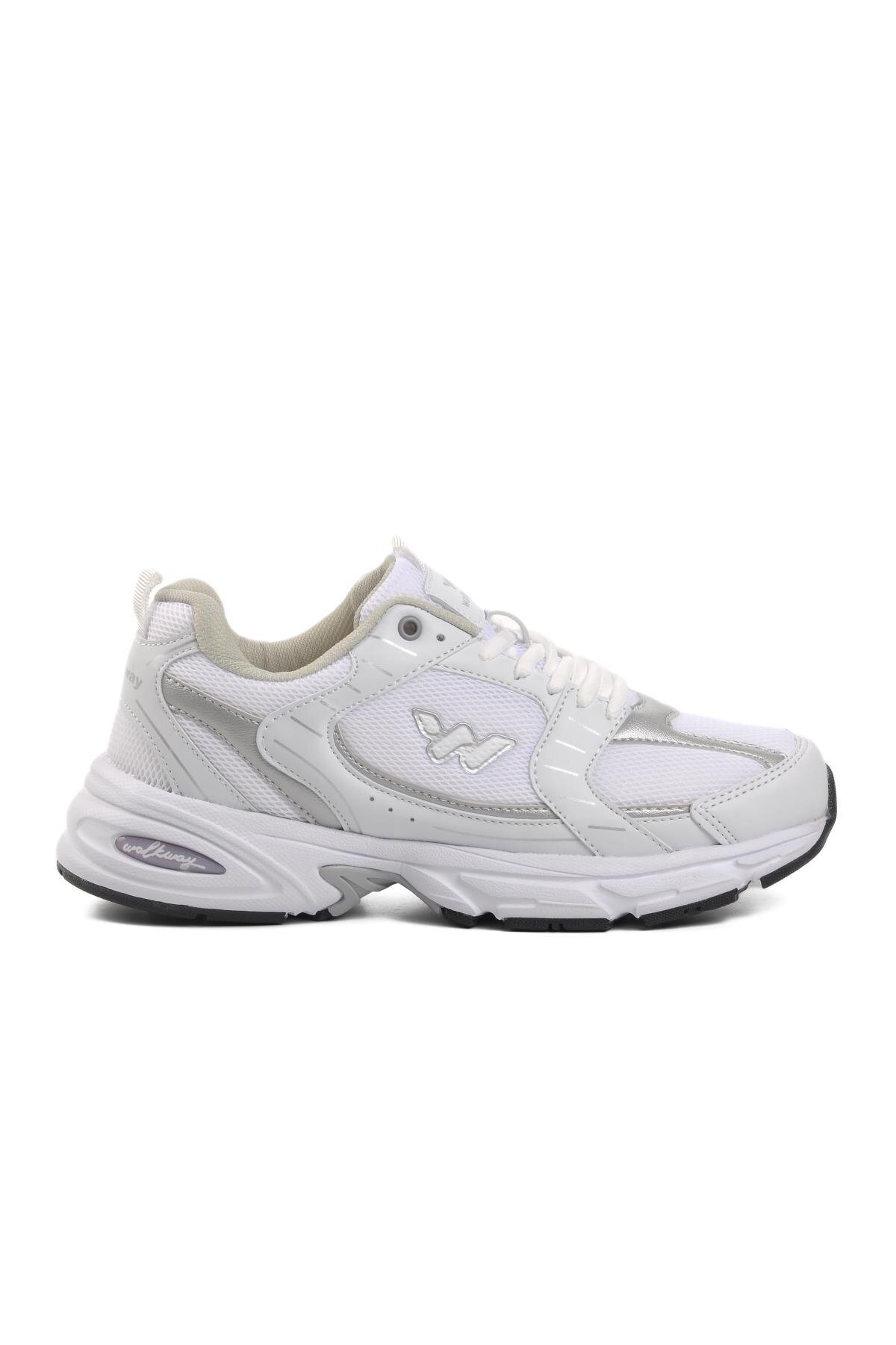 Beyaz-Gümüş Unisex Spor Ayakkabı