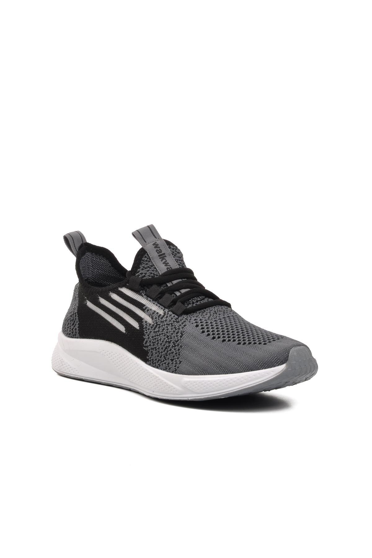 Walkway Siyah-Beyaz-Füme Unisex Spor Ayakkabı