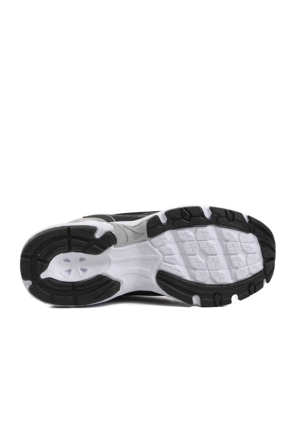 Siyah Beyaz Fileli Esnek Spor Ayakkabı Walkway Run