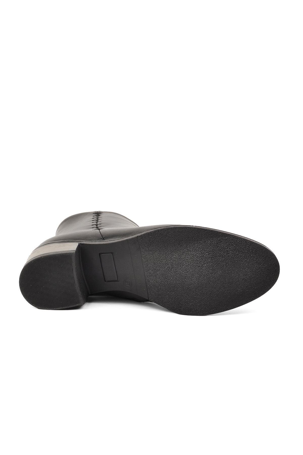 Siyah Hakiki Deri Kadın Bot