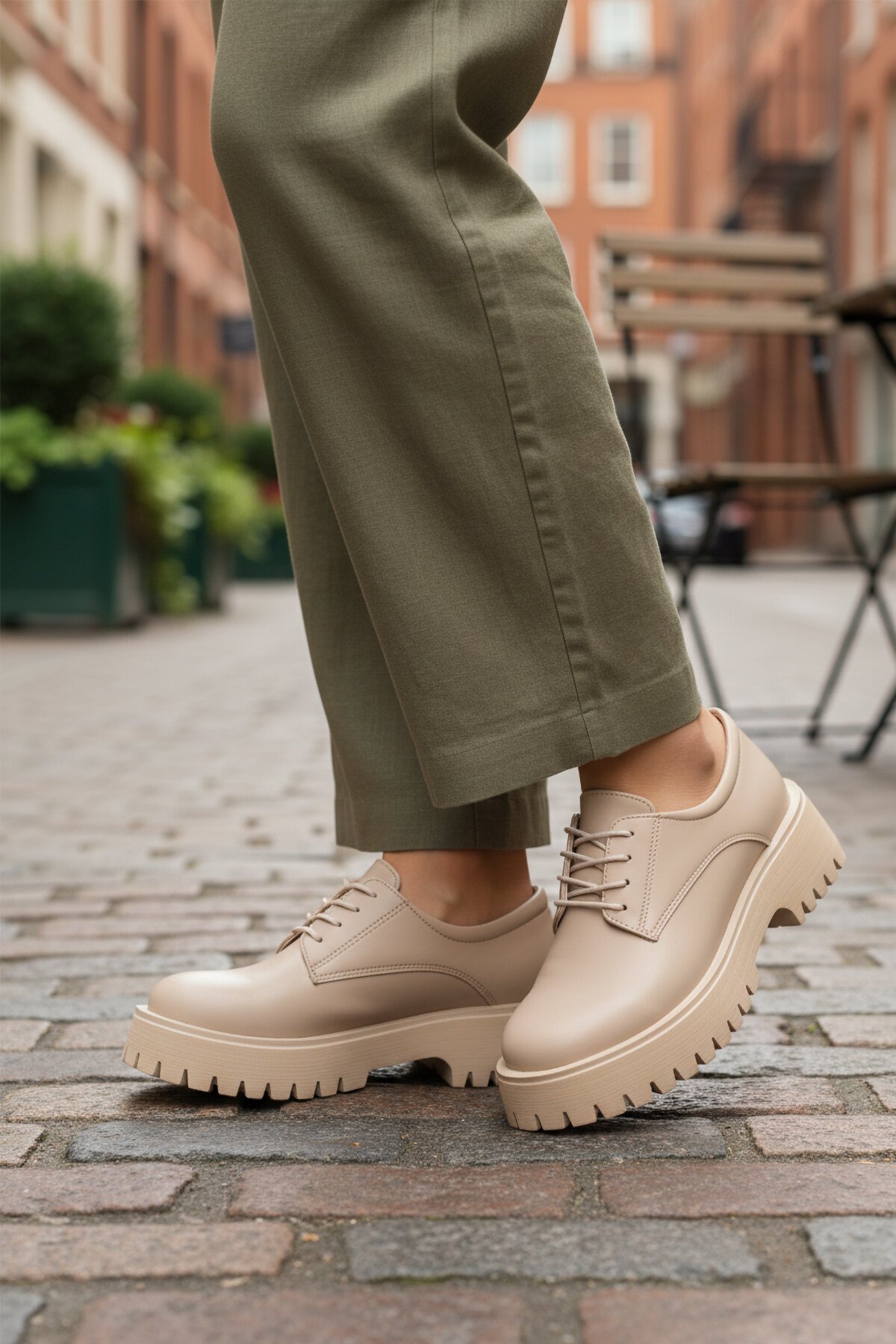 Bej Cilt Kadın Günlük Ayakkabı 572451 Z