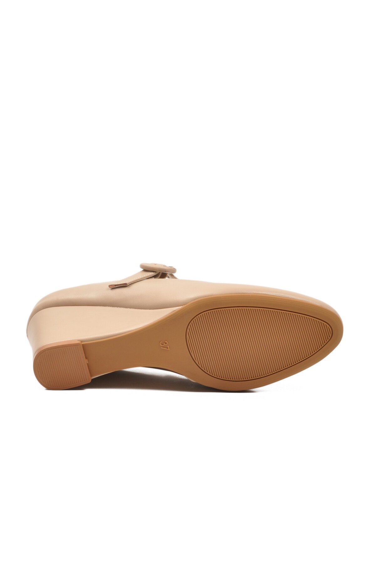 Bej Cilt Dolgu Topuklu Kadın Topuklu Ayakkabı 312478 Z