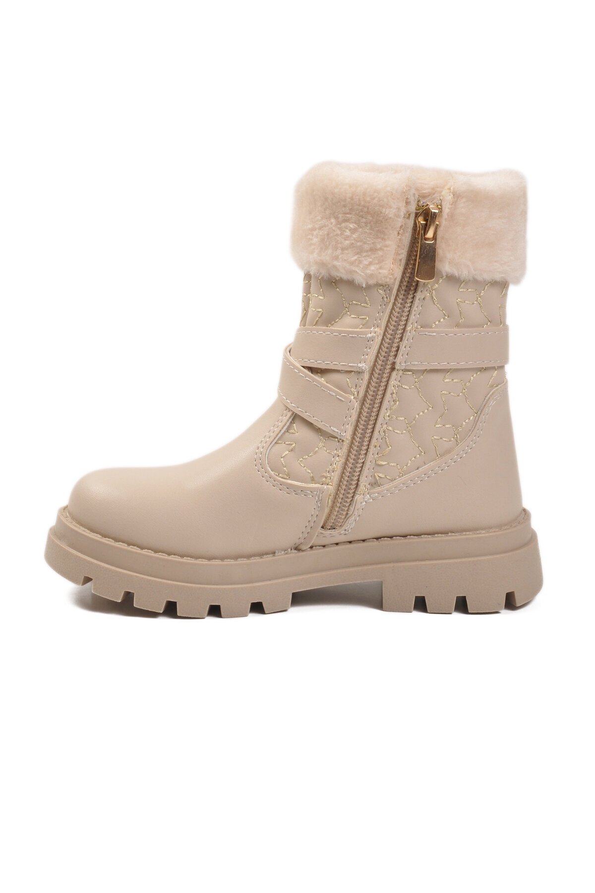 Bej Fermuarlı Çocuk Bot Evla P