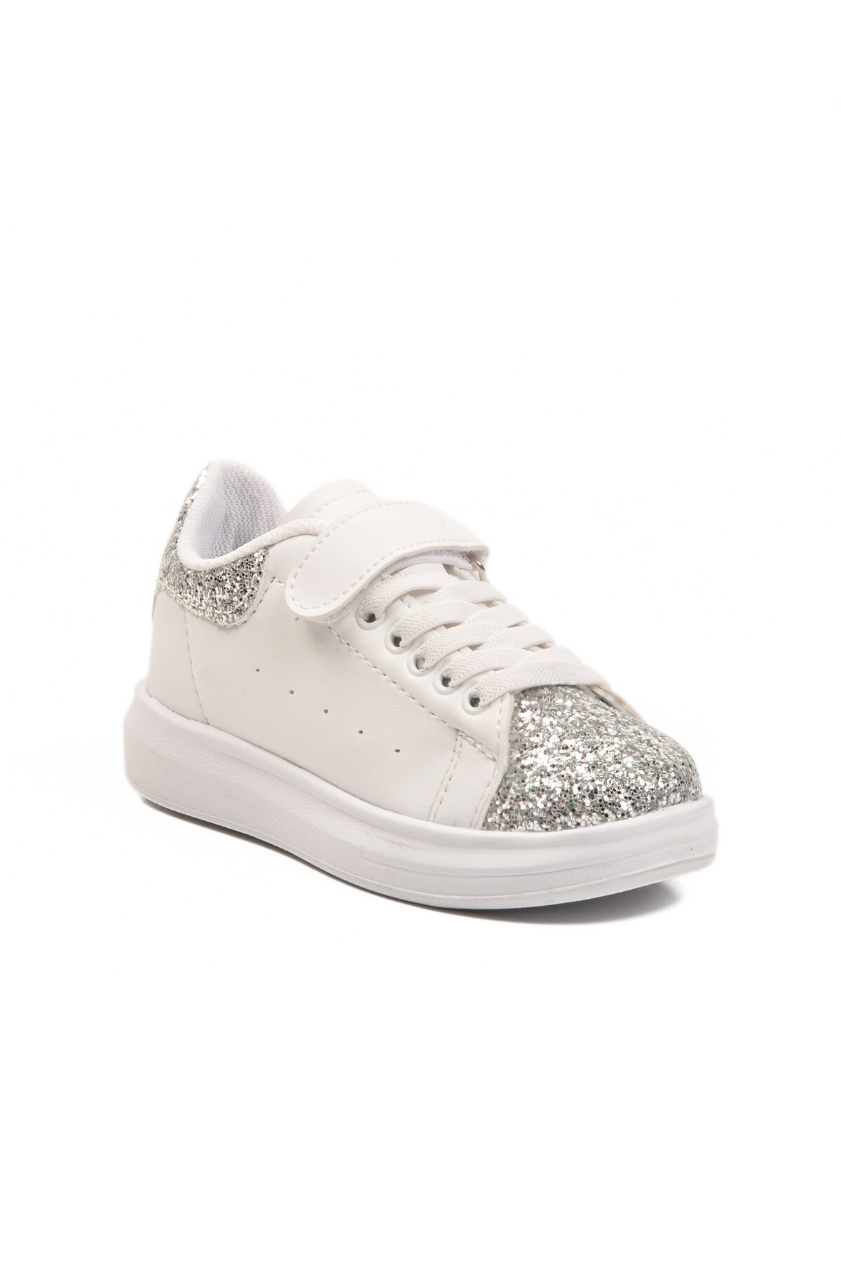 Beyaz Simli Cırtlı Hafif Çocuk Spor Ayakkabı 2540-26K P