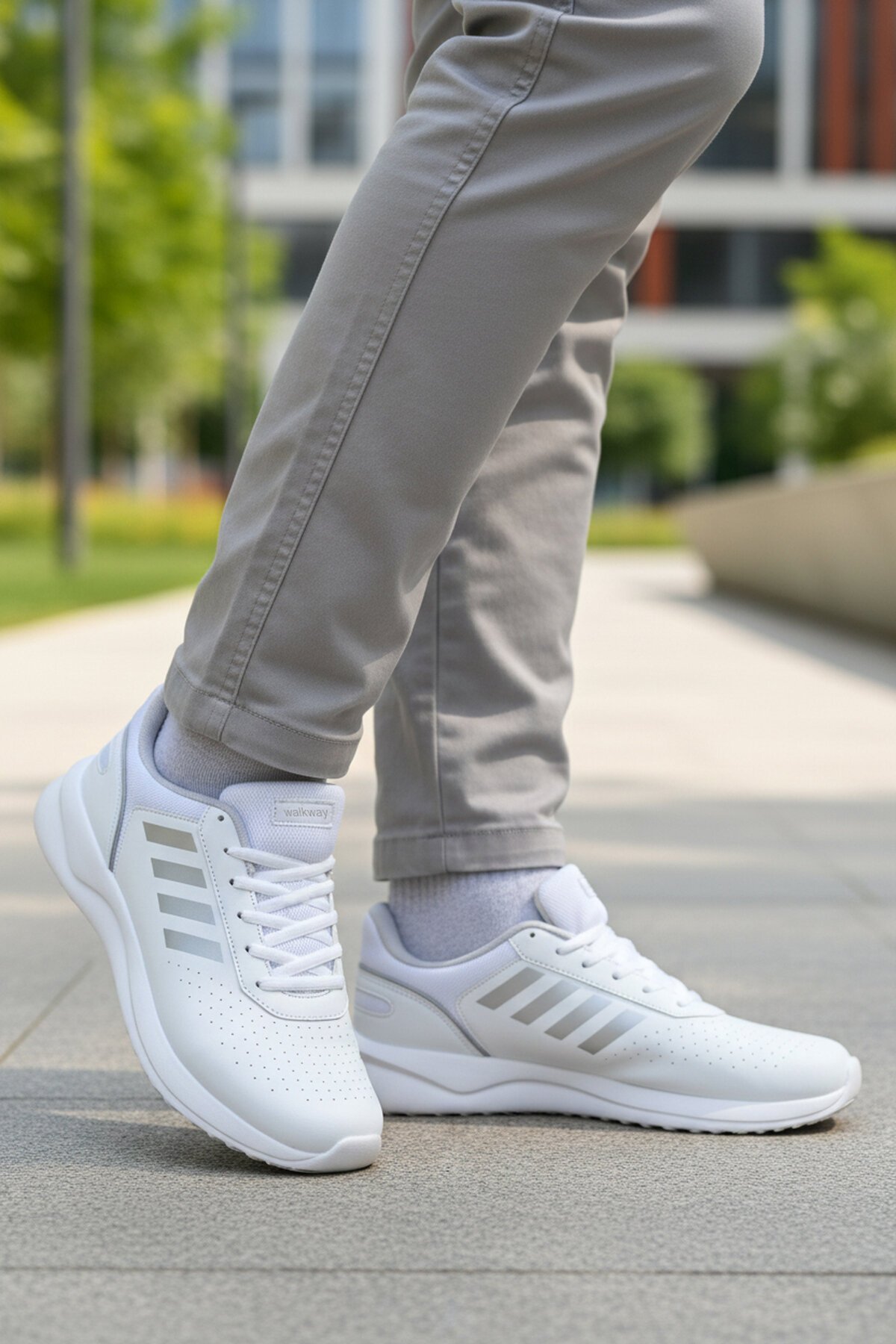 Beyaz Hafif Erkek Spor Ayakkabı Nereus M