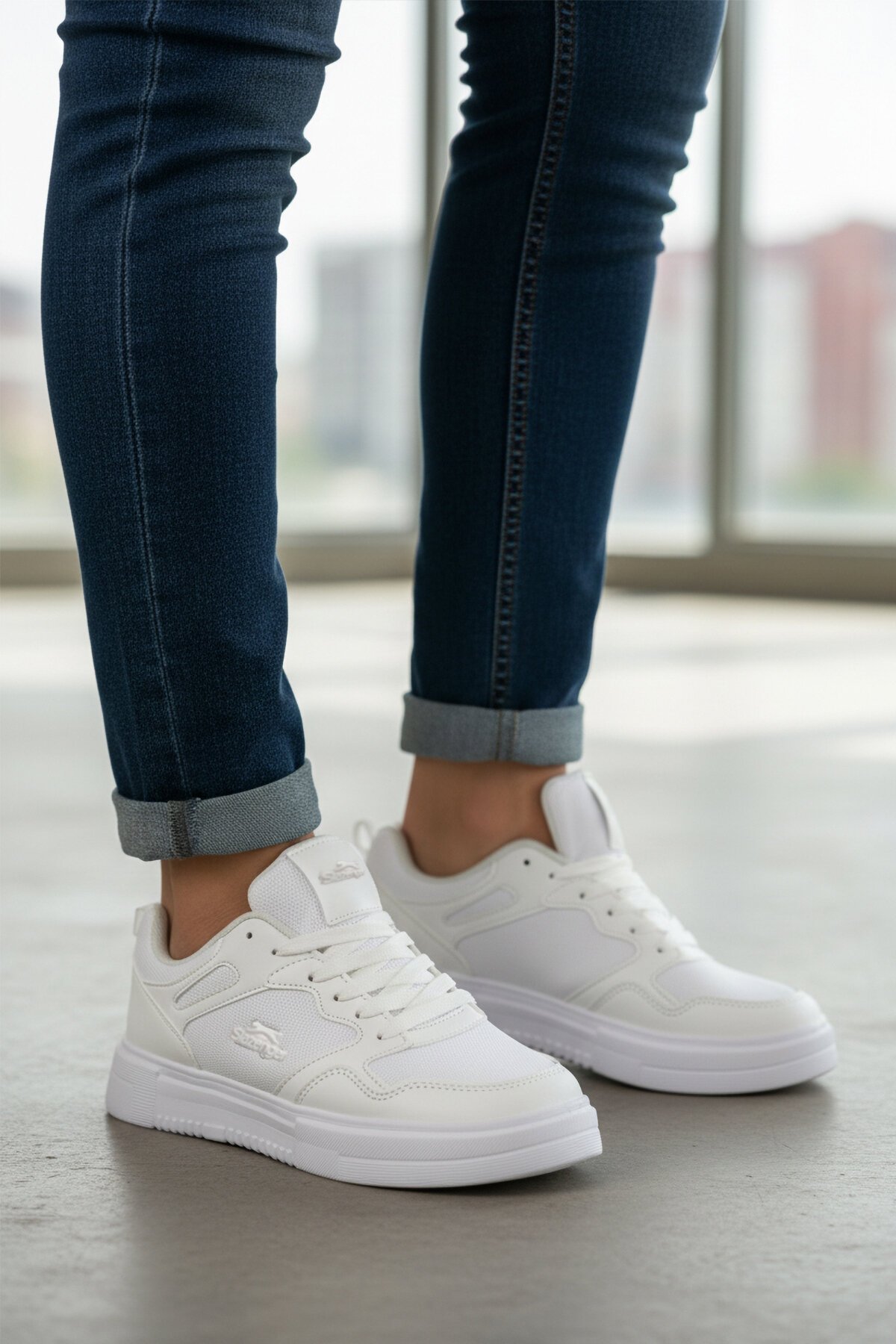 Beyaz Hafif Bağcıklı Unisex Spor Ayakkabı Energy G