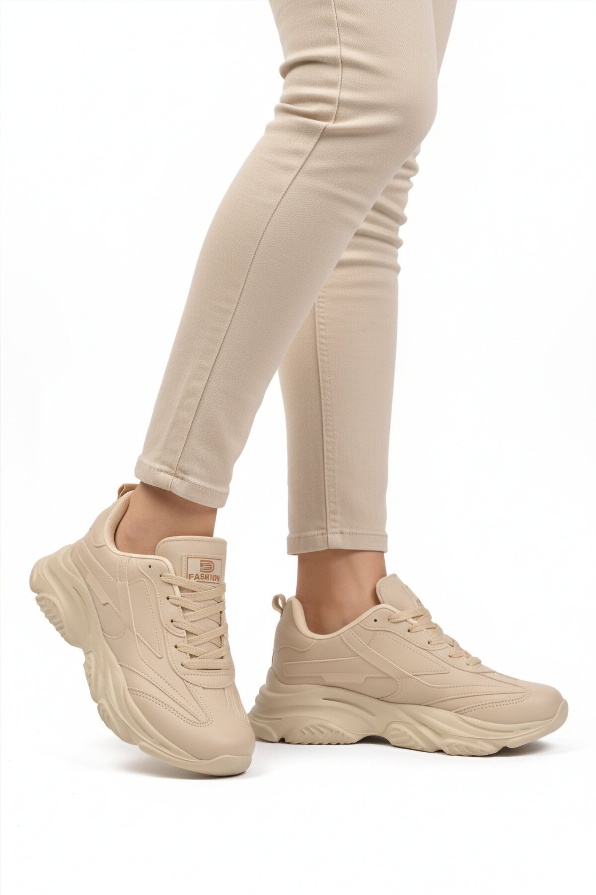 Ekru Unisex Spor Ayakkabı Fashion DRK171 G