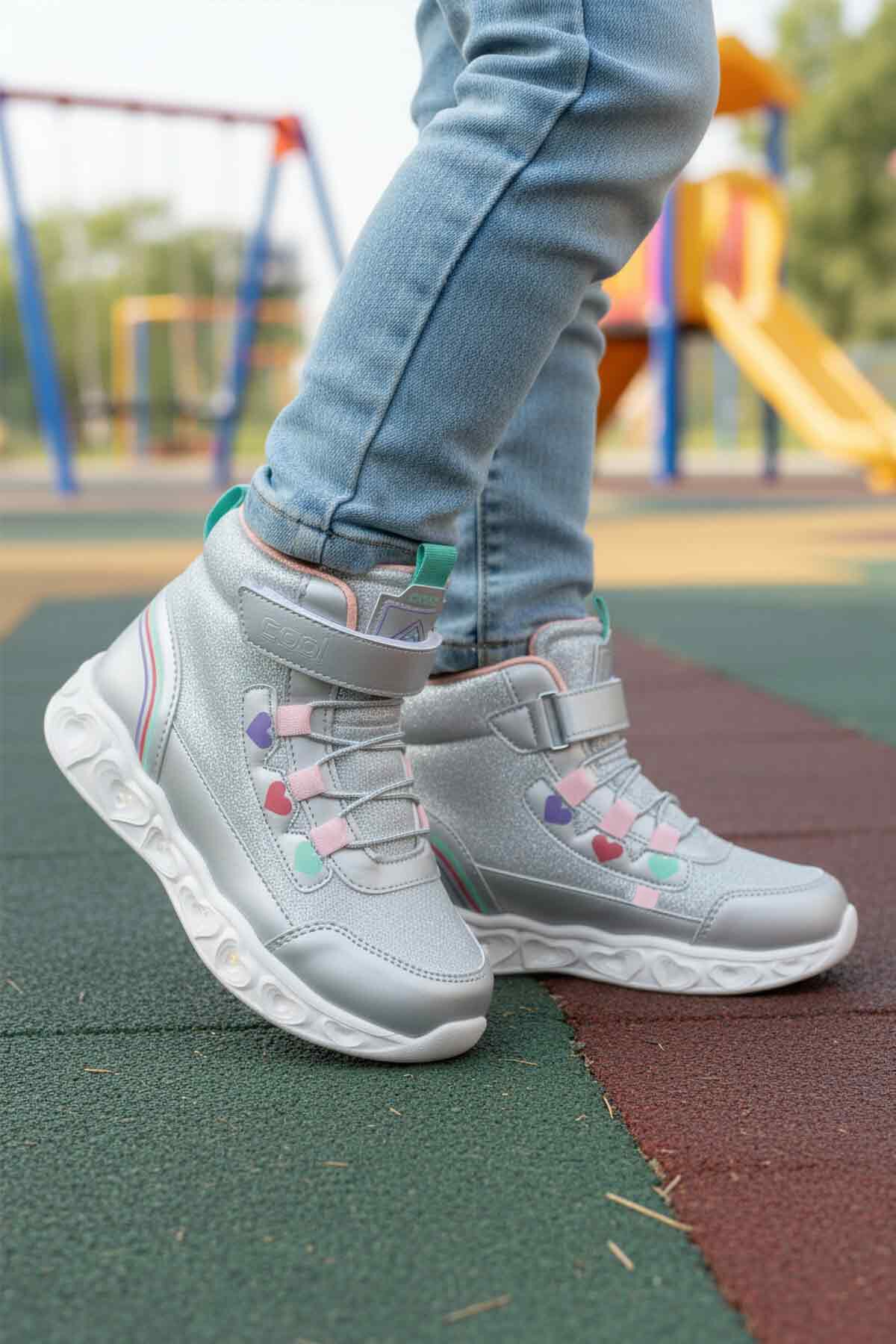Gümüş Hafif Kız Çocuk Bot Cool Kids F
