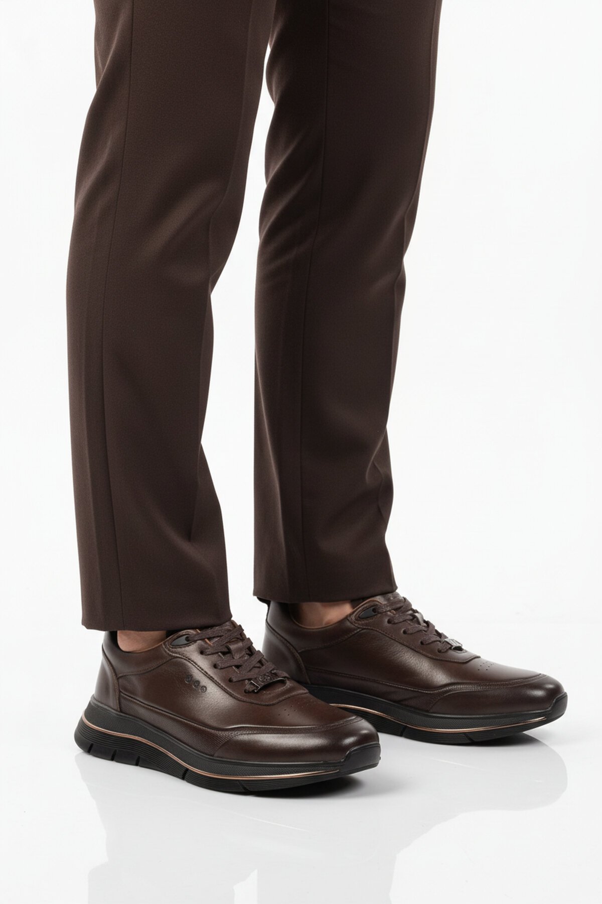 Kahve Hakiki Deri Airbag Sole Erkek Günlük Ayakkabı 152-22336 M