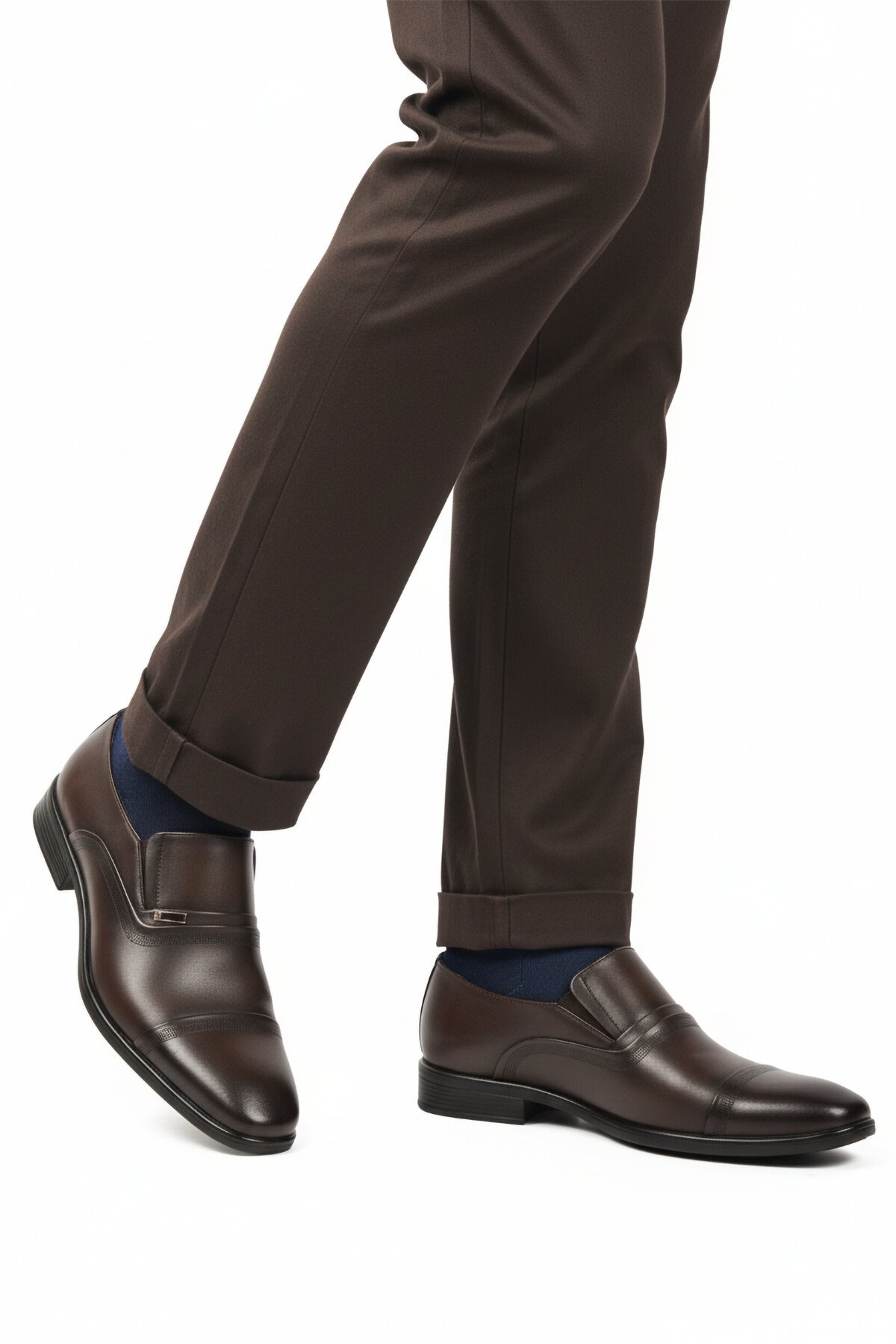 Kahve Hakiki Deri Kaymaz Taban Erkek Günlük Ayakkabı 974 M