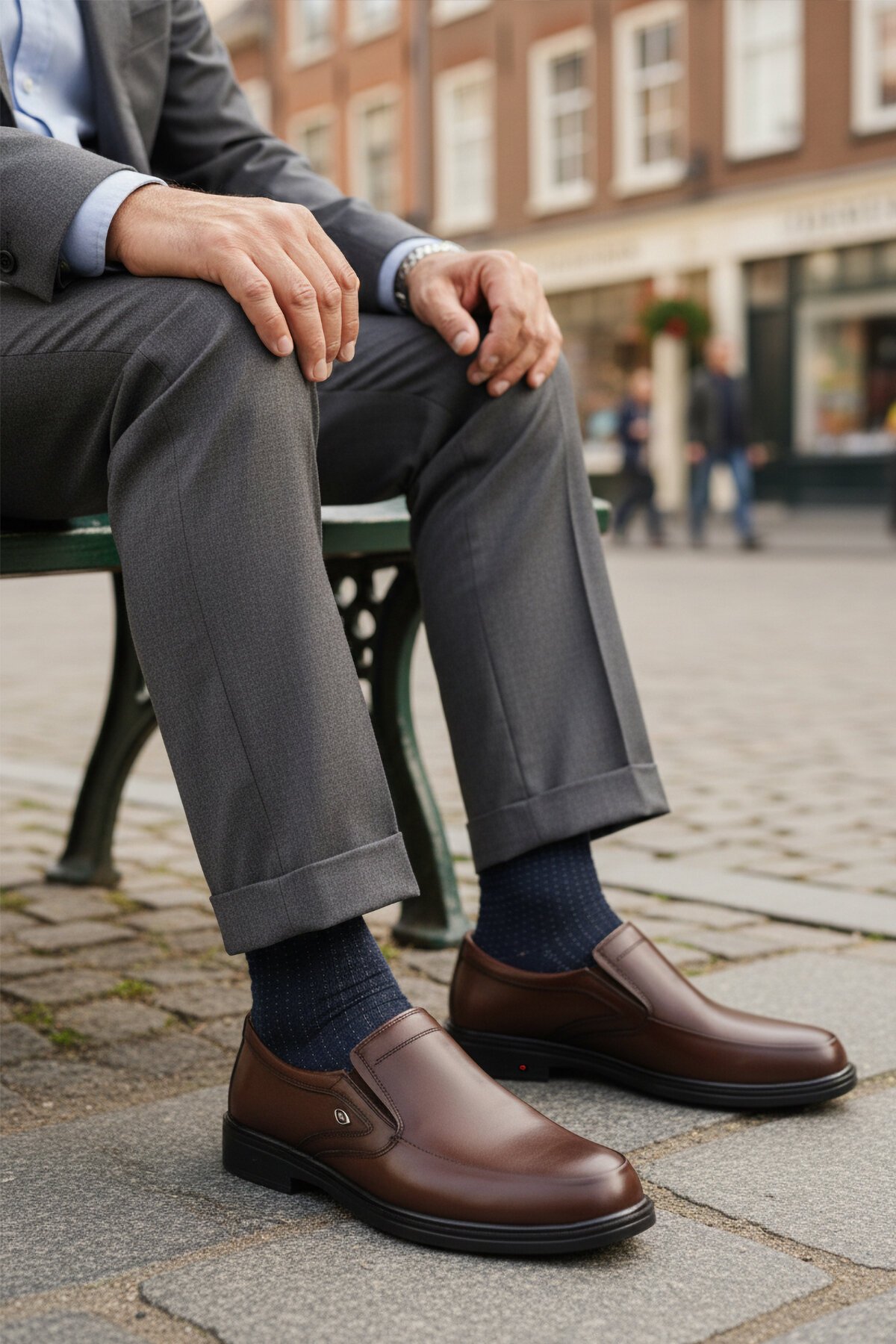 Kahve Hakiki Deri Erkek Günlük Ayakkabı DSN 2036 M