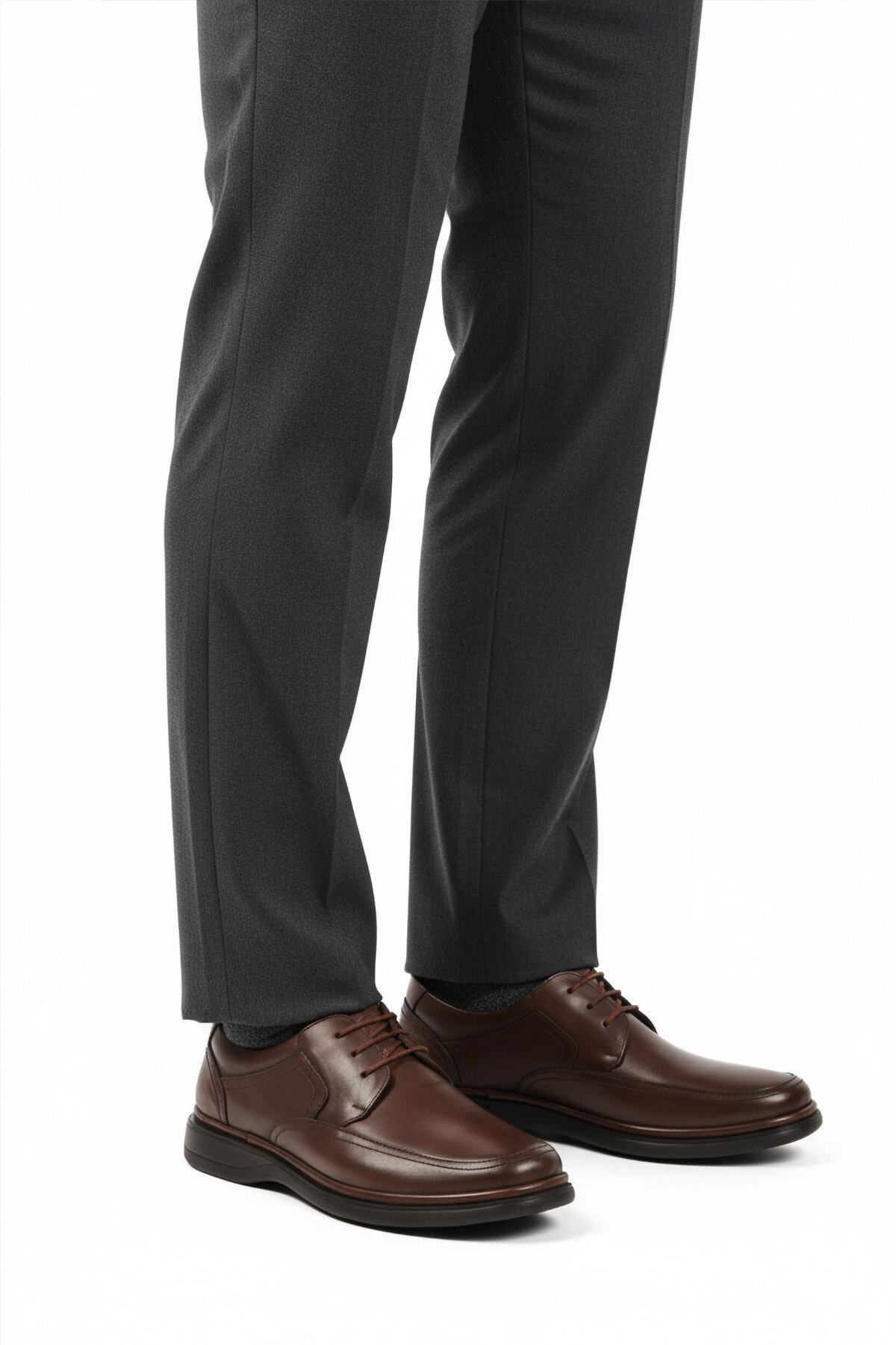 Kahve Hakiki Deri Erkek Günlük Ayakkabı DSN 2038 M