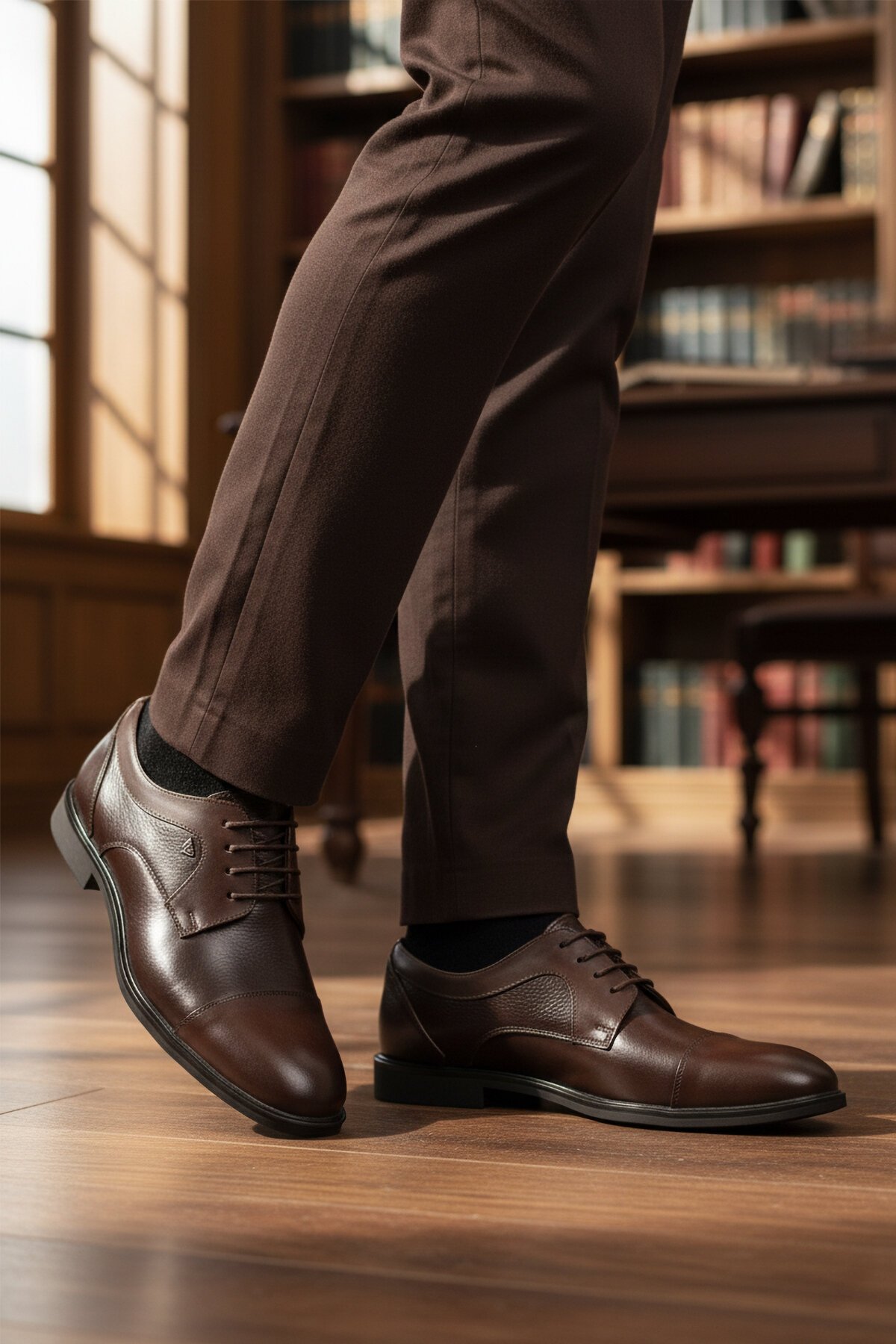 Kahve Hakiki Deri Erkek Klasik Ayakkabı 2499 M