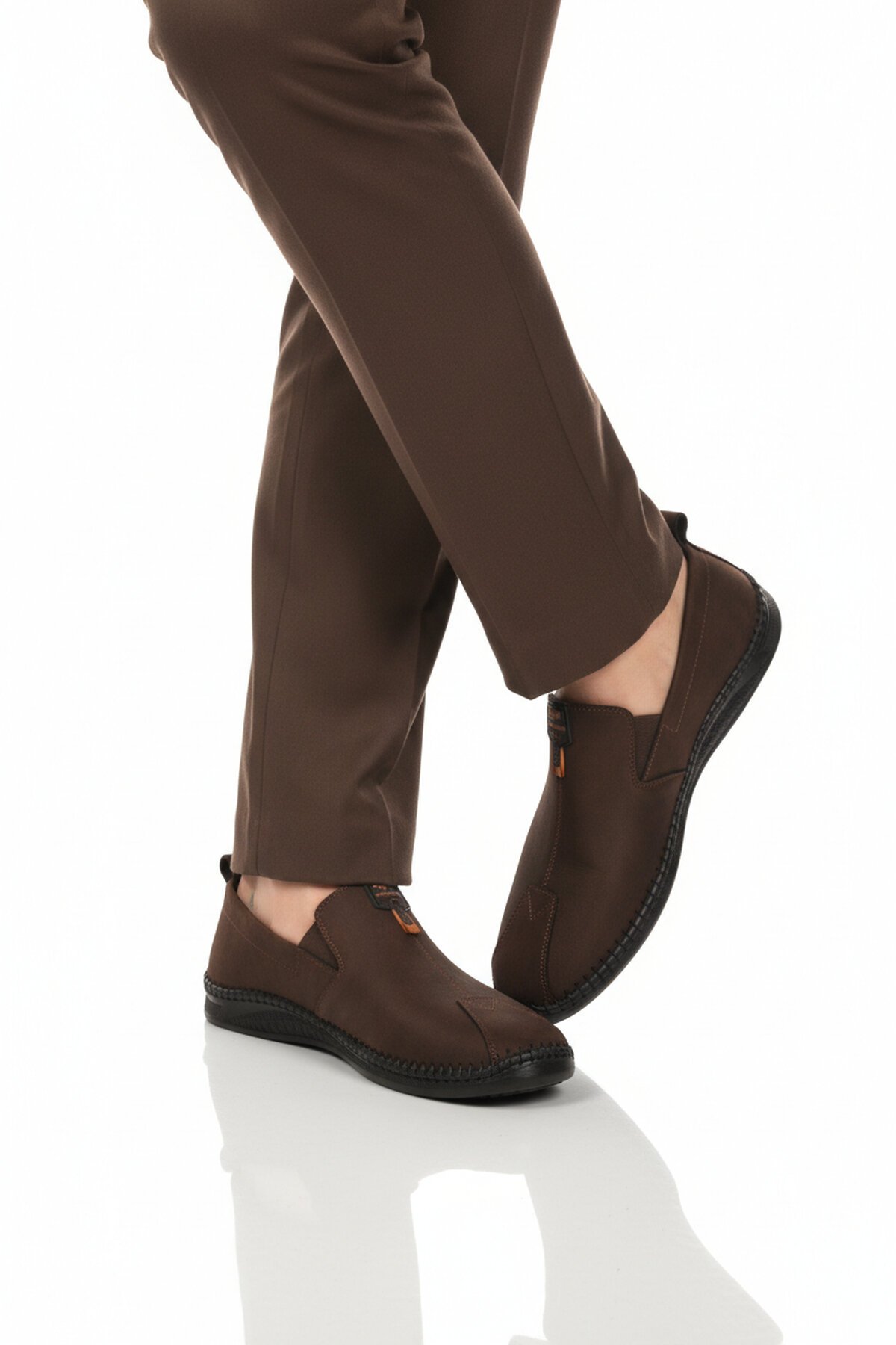 Kahve Nubuk Hakiki Deri Erkek Günlük Ayakkabı 308 M