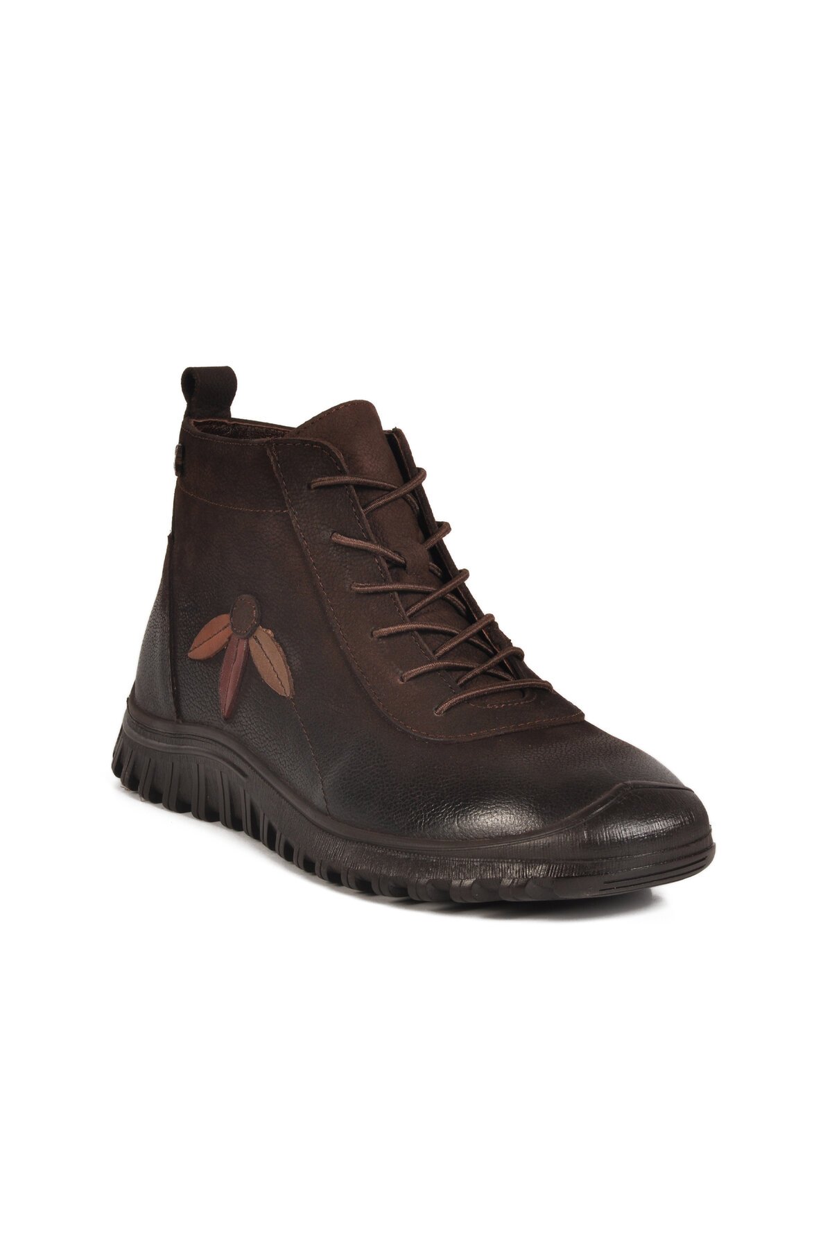 Kahve-Taba Nubuk Hakiki Deri Kadın Bot 2413554K Z