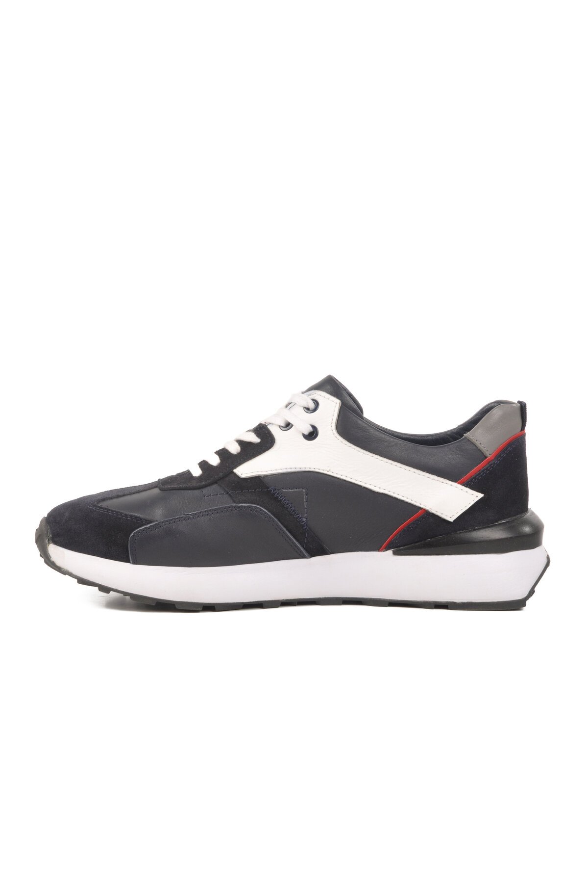 Lacivert-Beyaz Hakiki Deri Erkek Sneaker 2Y1076-6285 M