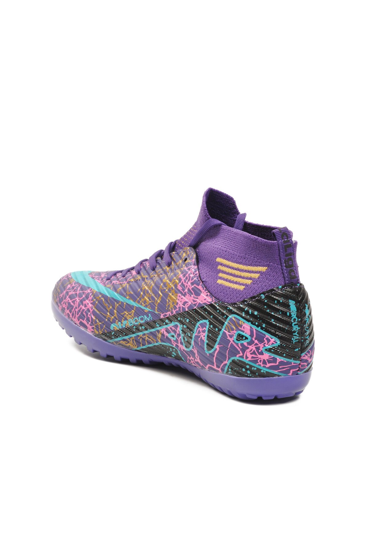 Mor-Turkuaz Çoraplı Erkek Halı Saha Ayakkabısı Air 565 M