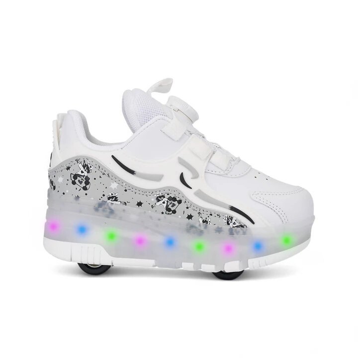 Rocky Beyaz Ortopedik Işıklı Patenli Çocuk Spor Ayakkabı Nils F