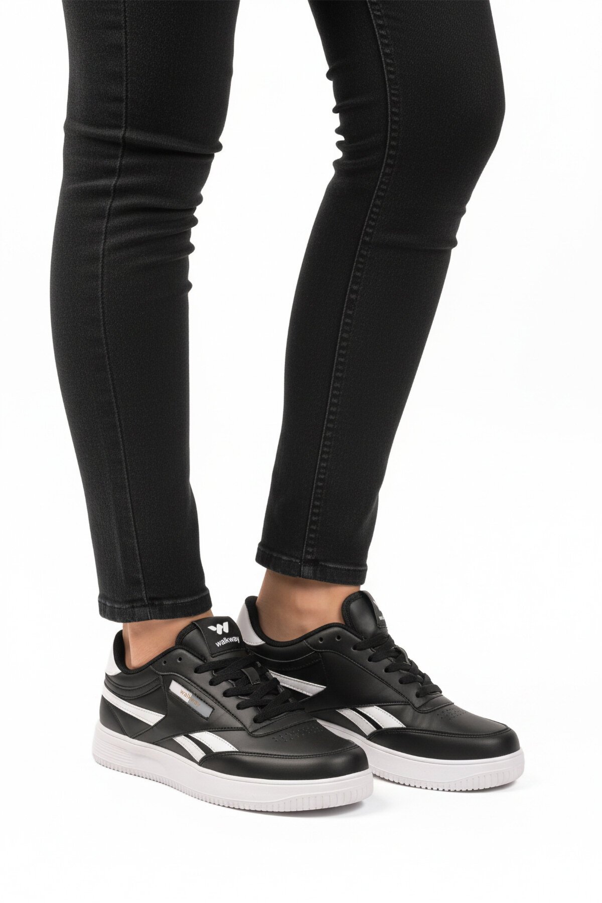 Siyah-Beyaz Hafif Unisex Spor Ayakkabı Marlow G