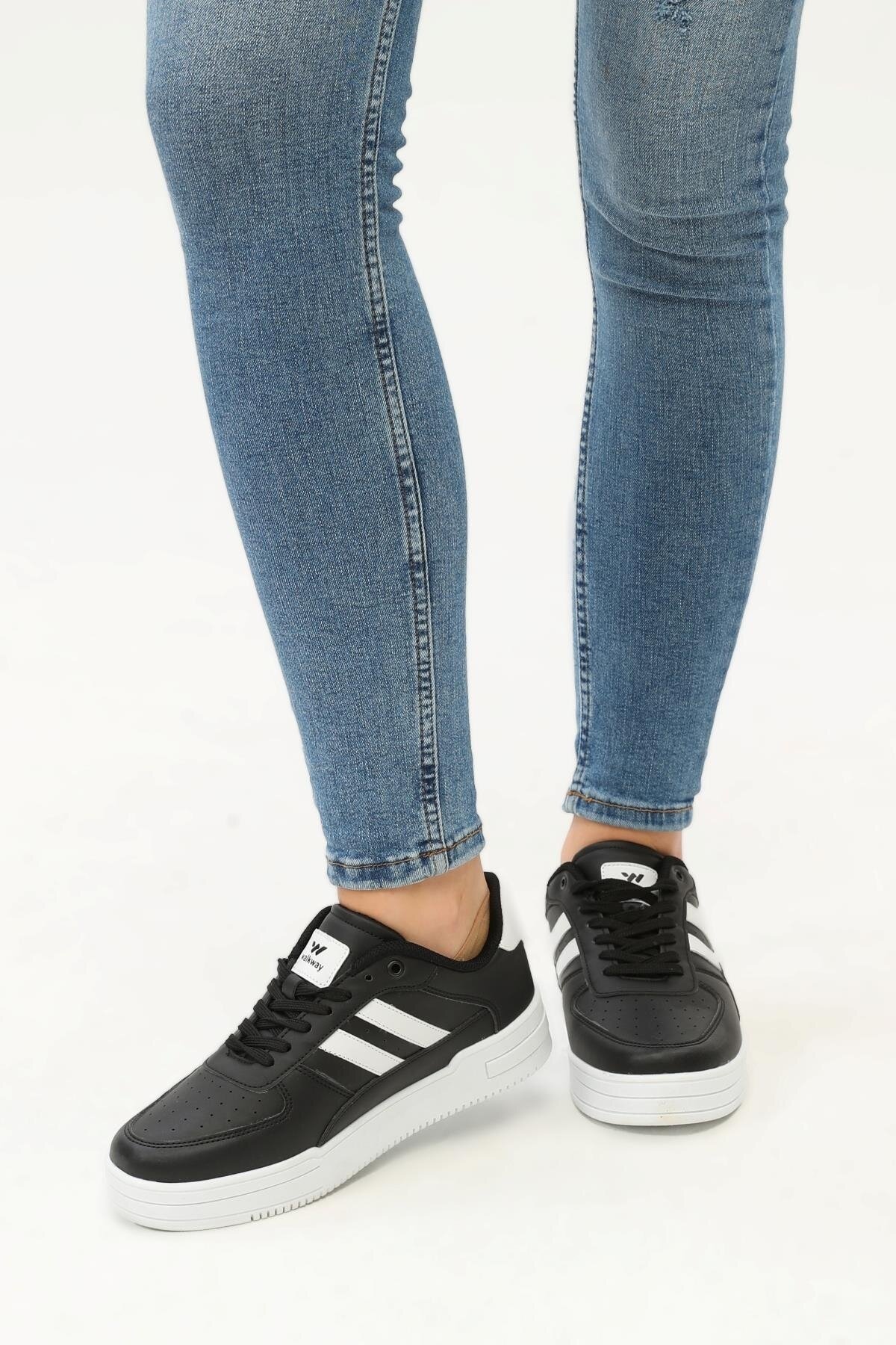 Siyah-Beyaz Unisex Spor Ayakkabı