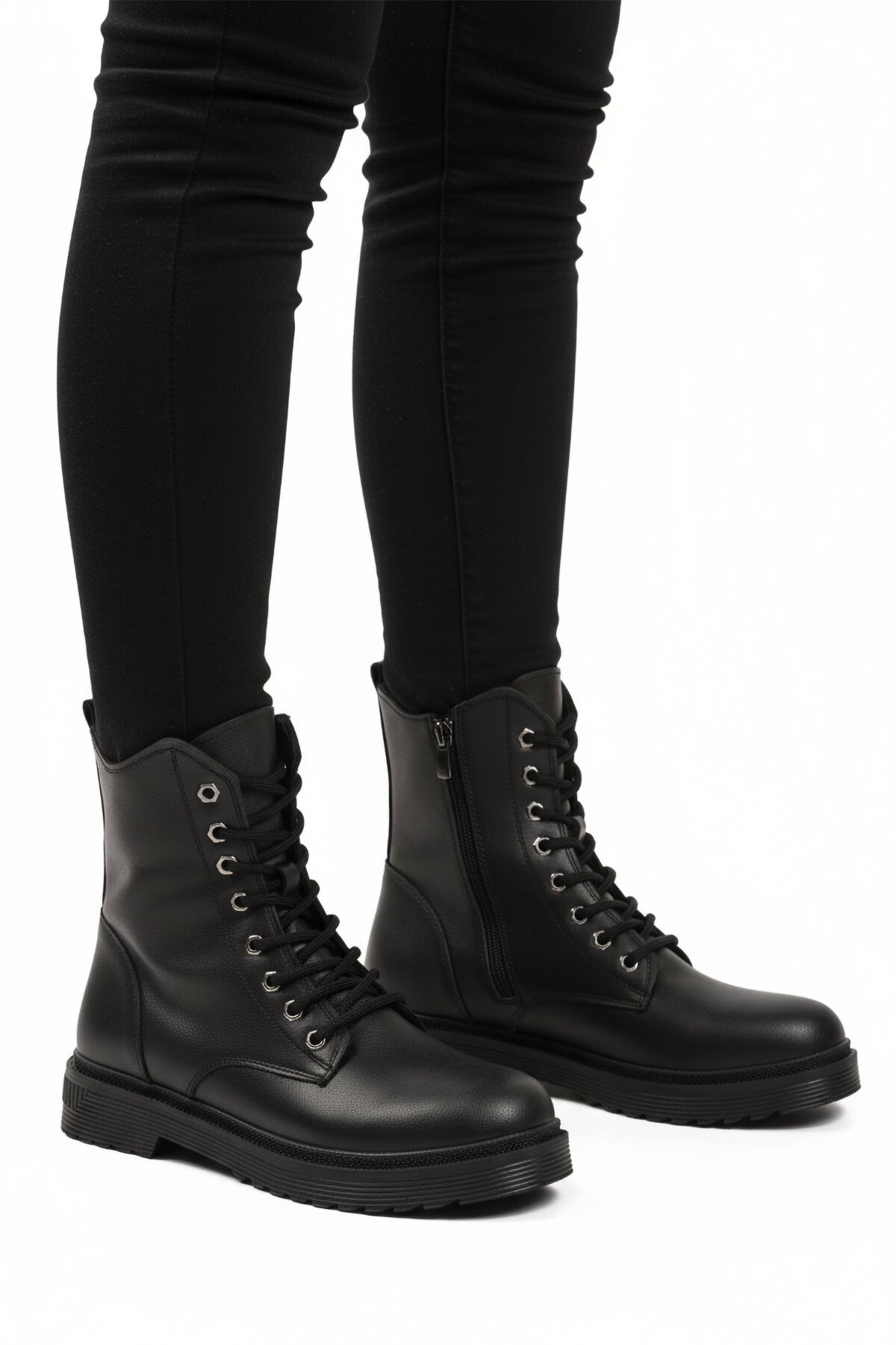 Siyah Cilt İçi Kürklü Kadın Bot 525383 Z