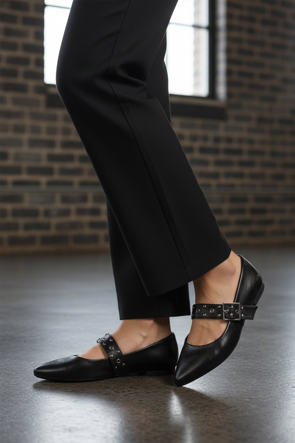 Siyah Cilt Hafif Kadın Günlük Ayakkabı 209166 Z
