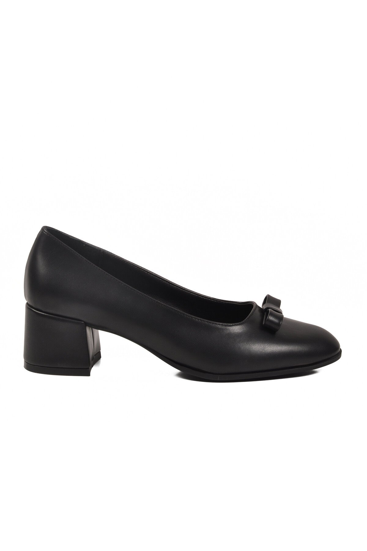 Siyah Cilt Kadın Topuklu Ayakkabı 519081 Z