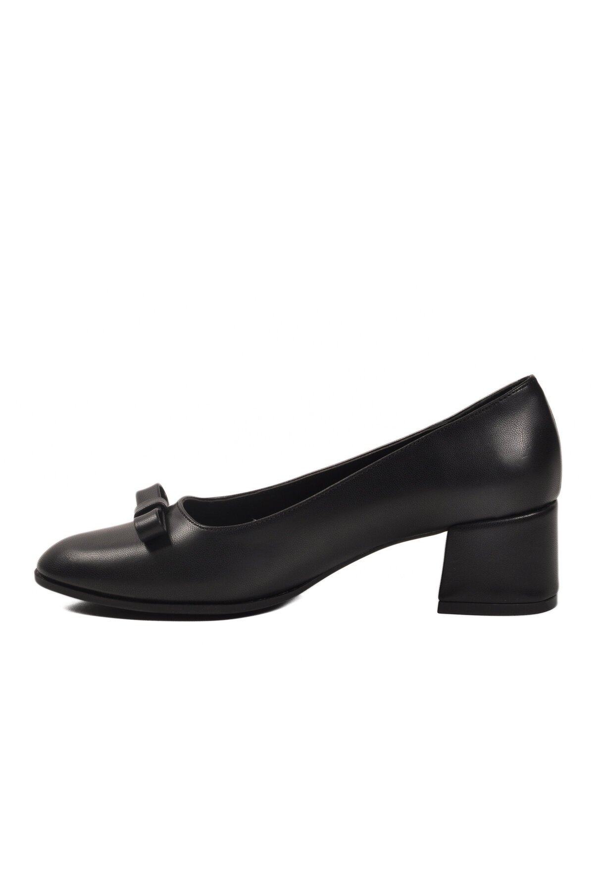 Siyah Cilt Kadın Topuklu Ayakkabı 519081 Z