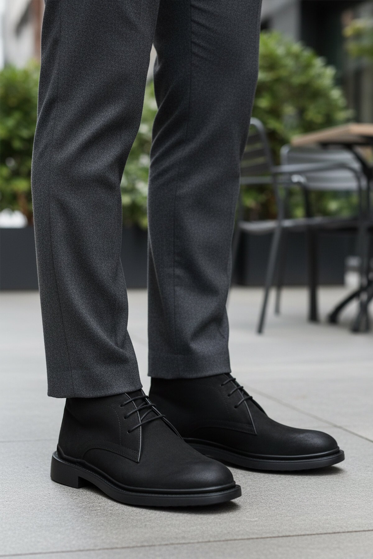 Siyah Hakiki Deri Erkek Bot AG1188-1013 M