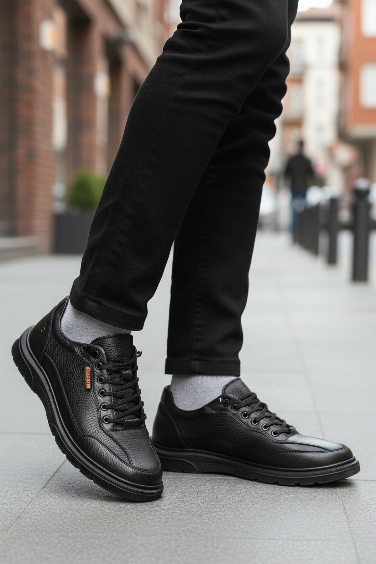 Siyah Floter Hakiki Deri Titreşimli Masaj Destekli  Erkek Günlük Ayakkabı 260043 M