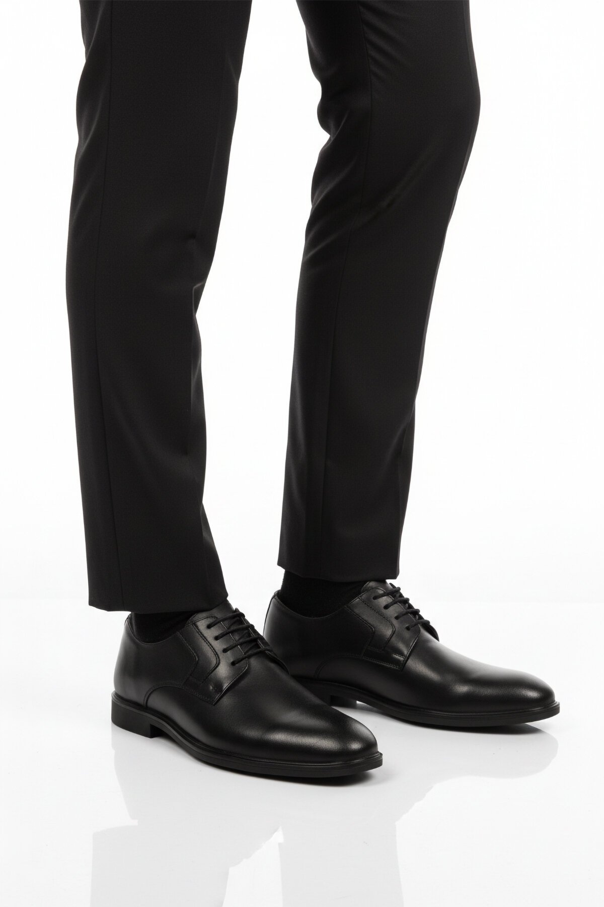 Siyah Hakiki Deri Erkek Klasik Ayakkabı 2496 M