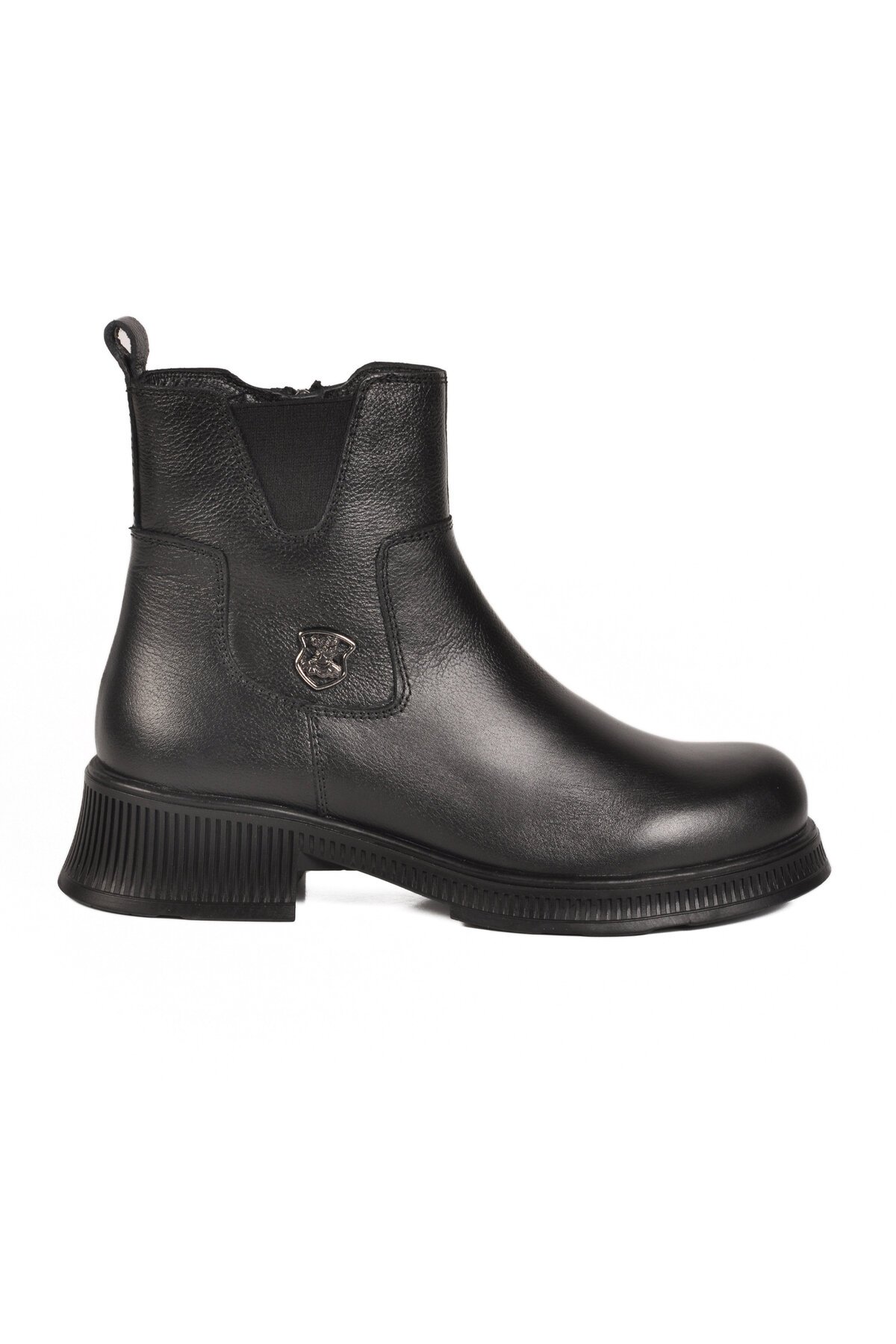 Siyah Hakiki Deri Kadın Bot 2452706K Z