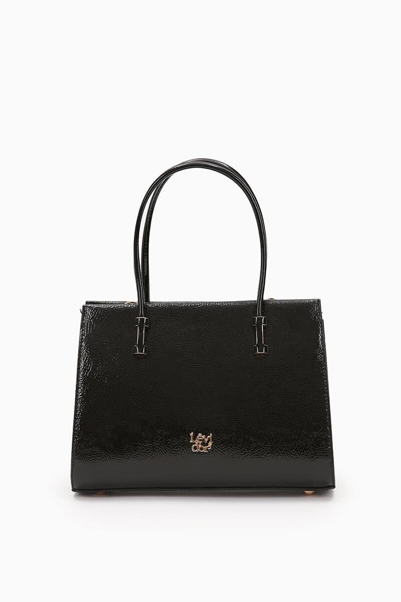 Siyah Kırışık Rugan Kadın Omuz Çantası 930156