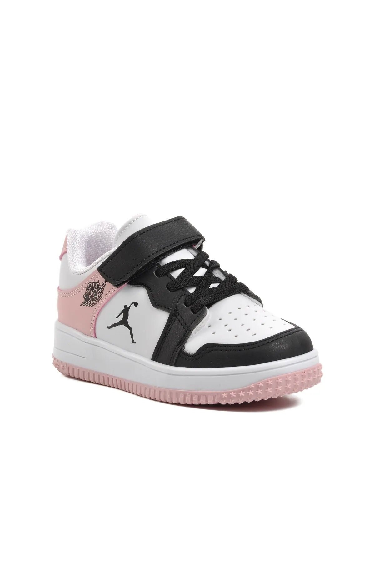 Siyah-Pudra Çocuk Spor Ayakkabı Haykat Kısa F