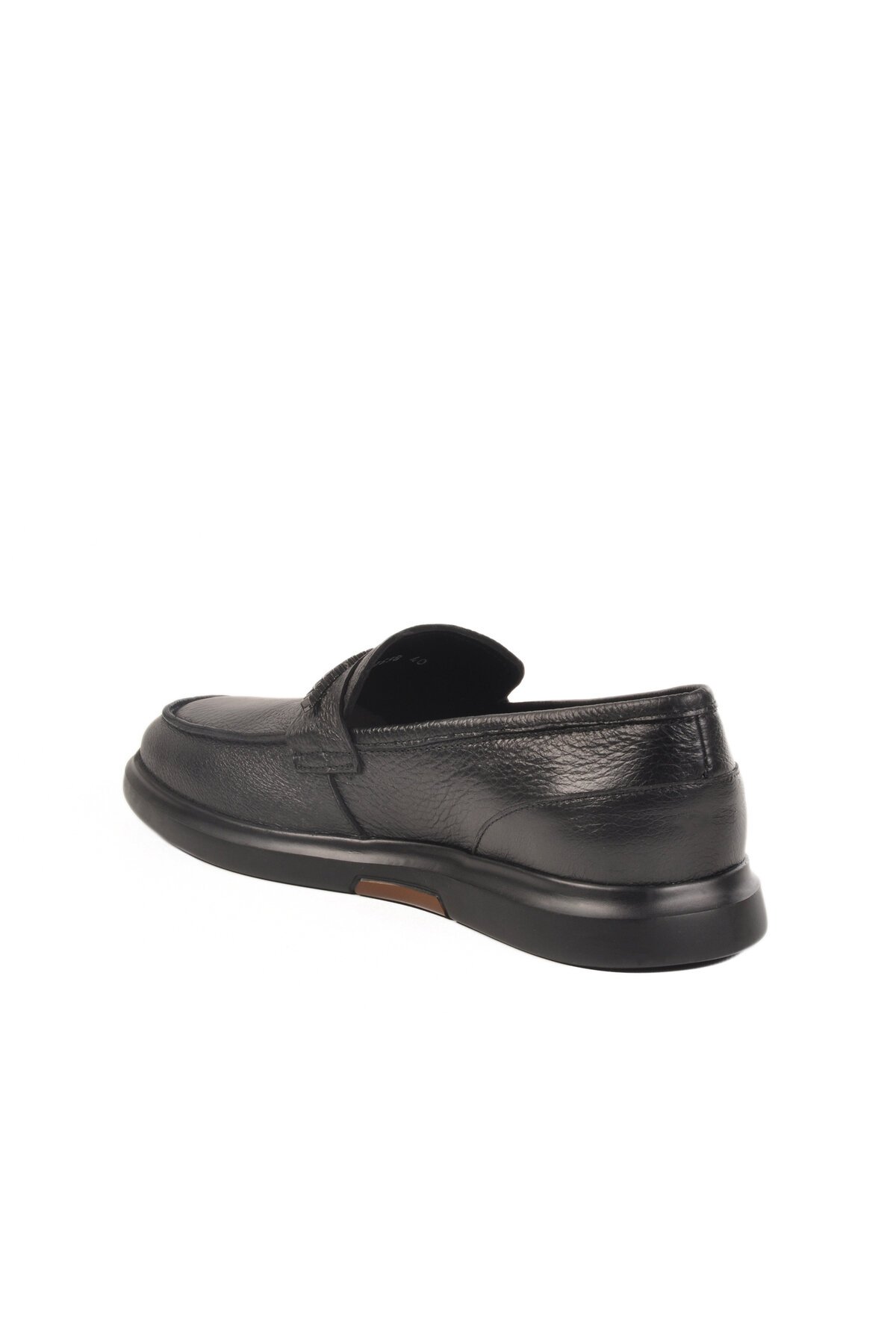 Siyah-Siyah Hakiki Deri Erkek Günlük Ayakkabı 152-21139 M
