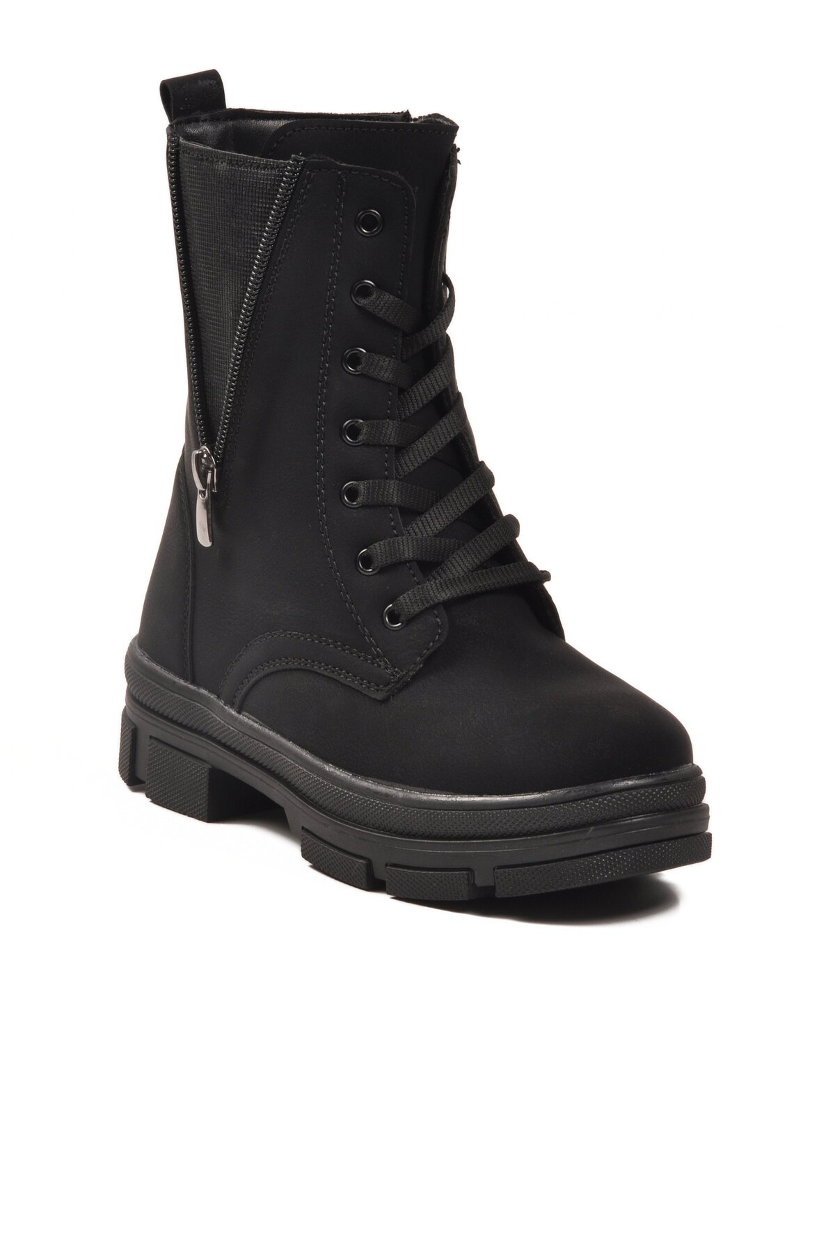 Siyah İçi Polarlı Çocuk Bot G-1001 F ( Fermuarlıi )