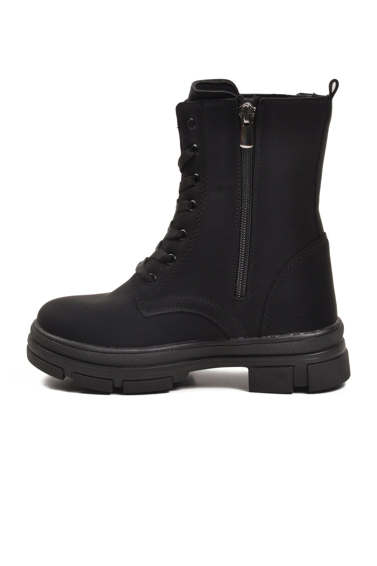 Siyah İçi Polarlı Çocuk Bot G-1001 F ( Fermuarlıi )