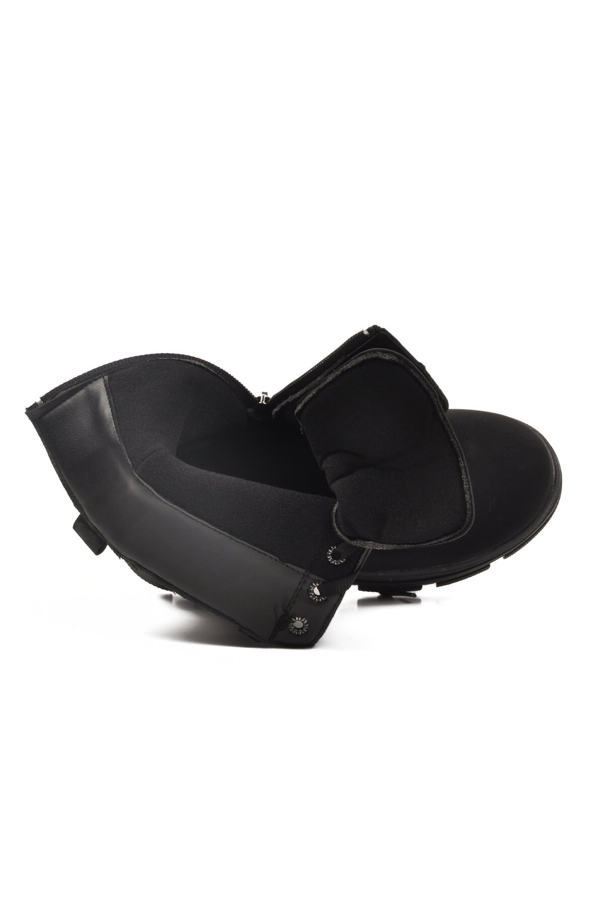 Siyah İçi Polarlı Çocuk Bot G-1001 F ( Fermuarlıi )