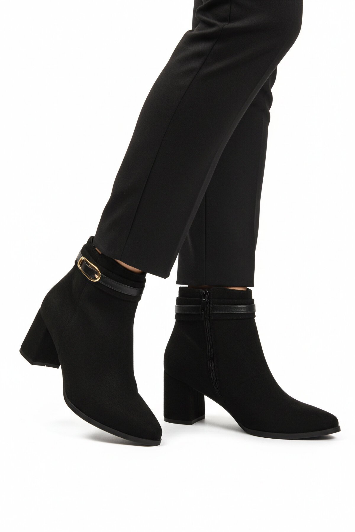 Siyah Süet İçi Kürklü Kadın Bot 547815 Z