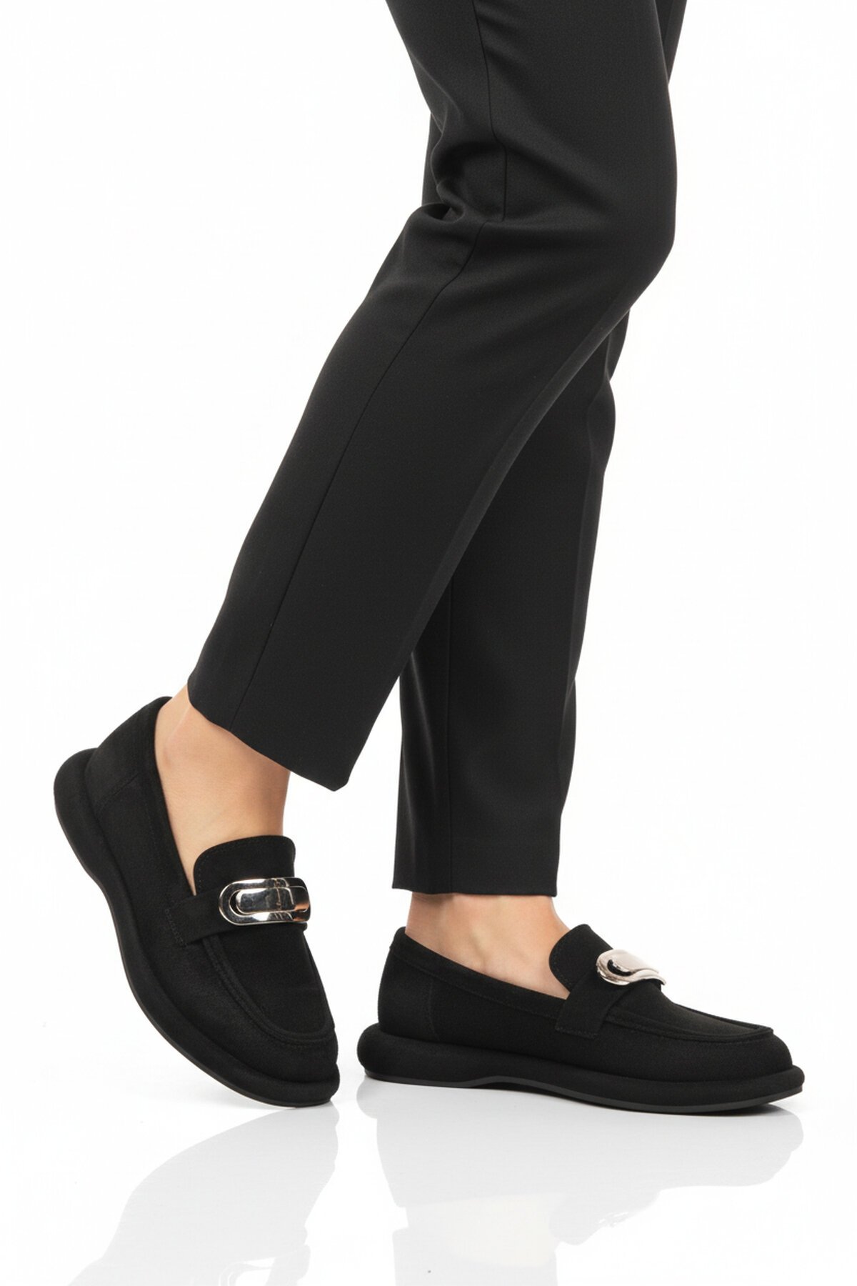 Siyah Süet Hafif Kadın Günlük Ayakkabı 547828 Z